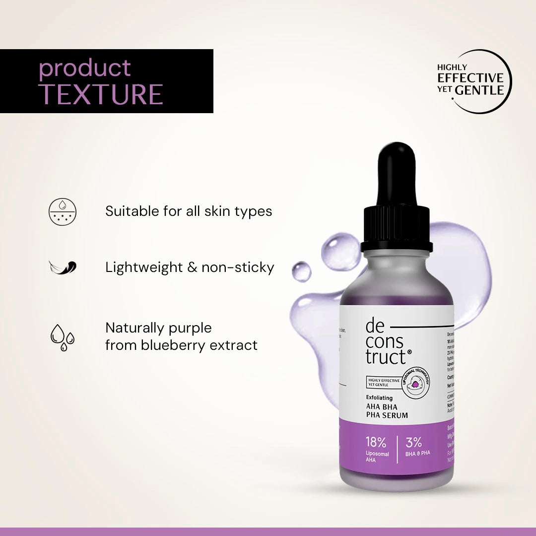 Exfoliating AHA BHA PHA Serum with Liposomal Technology