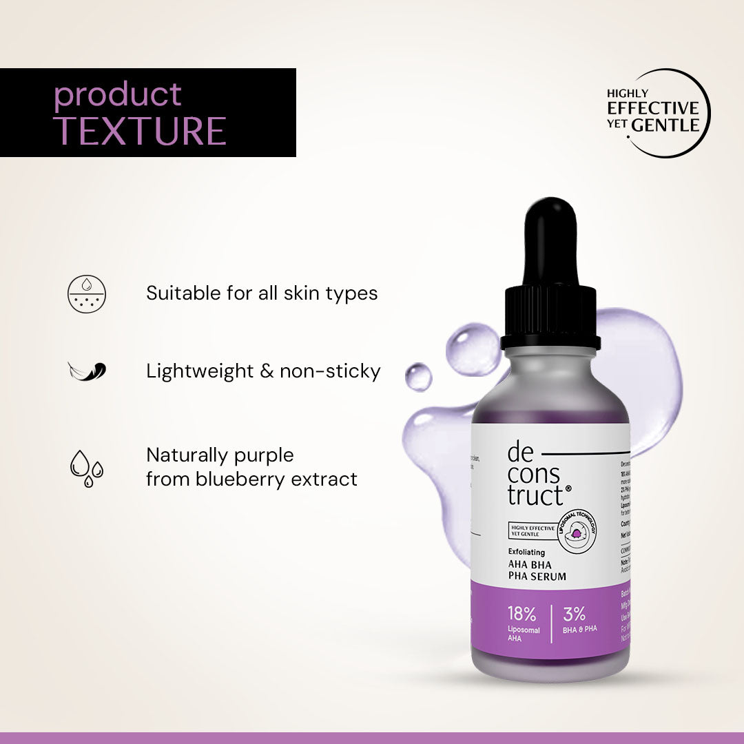 Exfoliating AHA BHA PHA Serum with Liposomal Technology