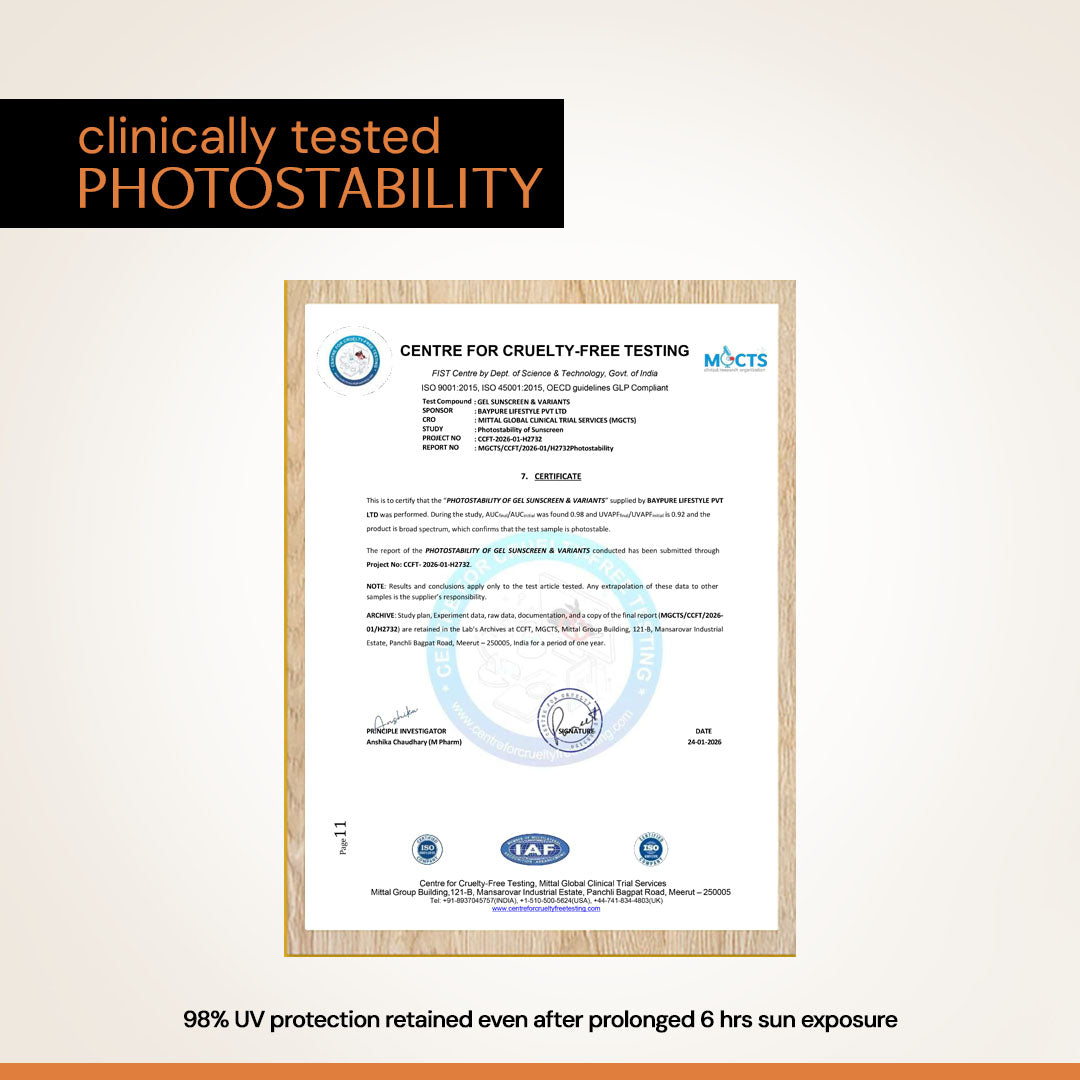 5% Vitamin C Gel Sunscreen for Oily Skin - SPF 50 PA++++ | Brightens skin tone | Photostable Sunscreen with 4 New Gen UV Filters | Long Lasting | Lightweight | In-Vivo Tested