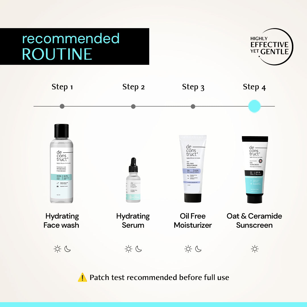 Oats and Ceramide Gel Sunscreen for Sensitive Skin - SPF 50 PA++++ | Barrier Repair & Soothing Care | Photostable Sunscreen with 4 New Gen UV Filters | Long Lasting | In-Vivo Tested