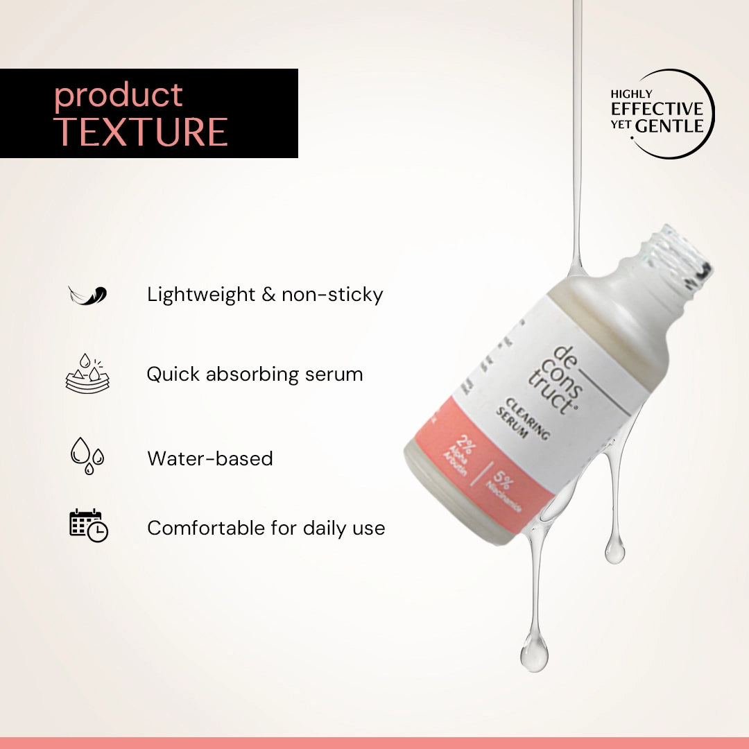 Clearing Serum with 5% Niacinamide & 2% Alpha Arbutin| 4-in-1 Multi-Benefit | Clinically Tested