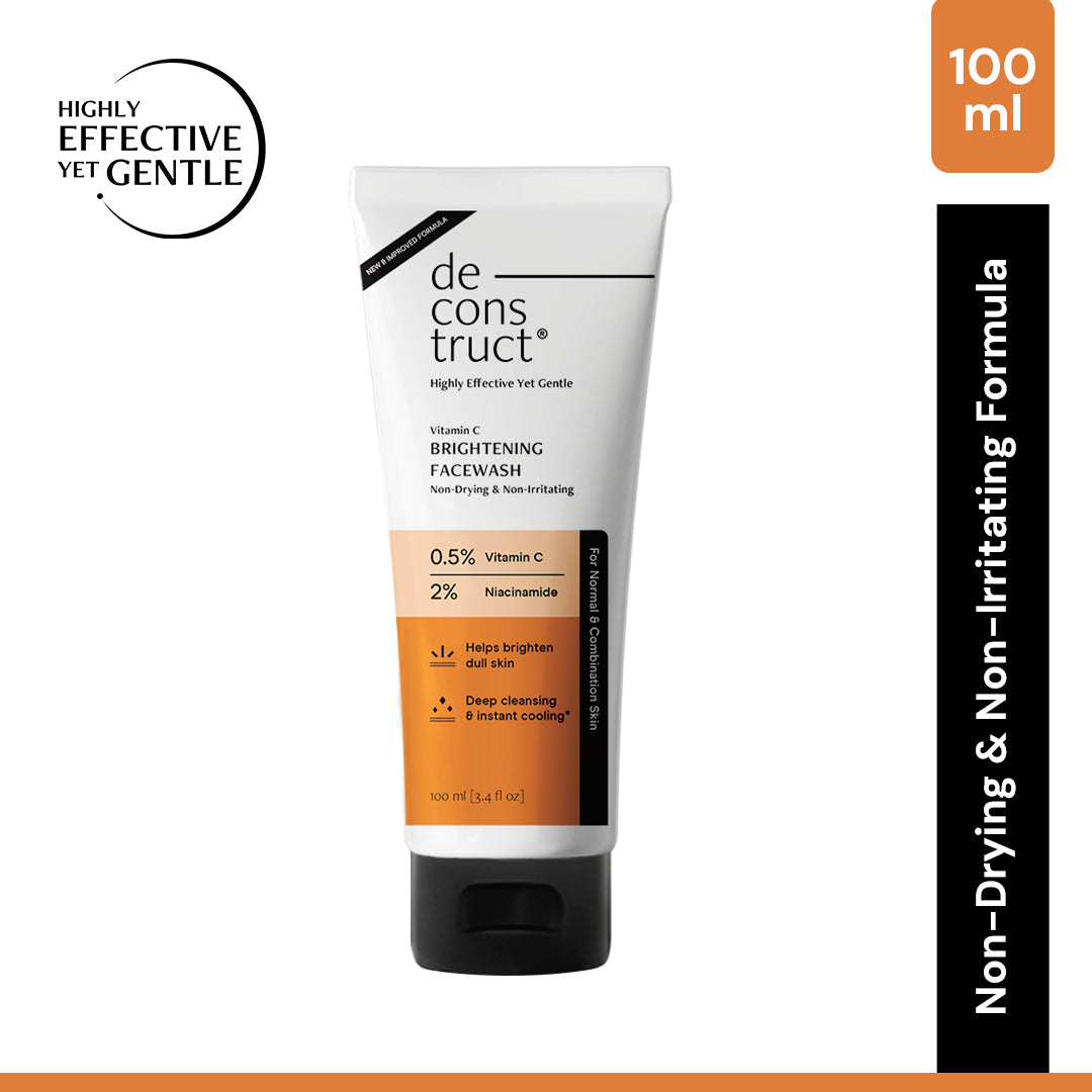 Vitamin C Brightening Face Wash – 0.5% Vitamin C + 2% Niacinamide | Brightens Dull Skin & Reduce dark spots | Non-Drying & Non - Irritating Formula