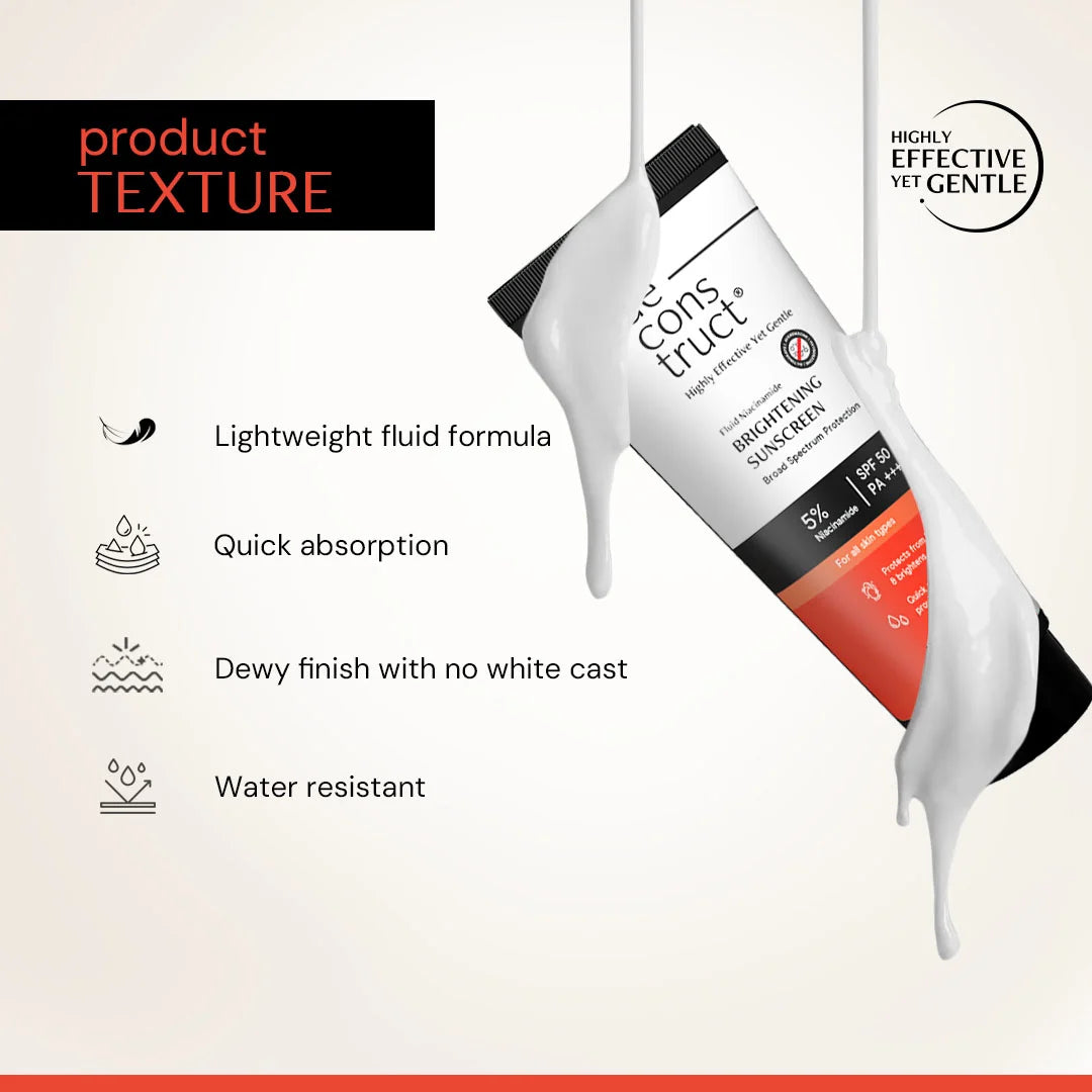 Fluid Brightening Sunscreen SPF 50 PA++++ | 5% Niacinamide | In Vivo Tested | All Skin Types