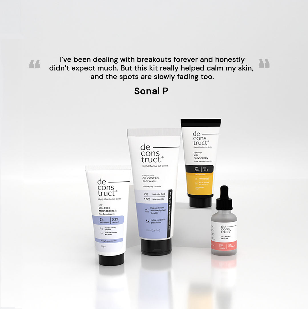 Anti-Acne Skincare Routine Kit for Oily Skin | Dermat Recommended Bestseller