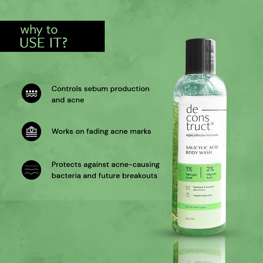 Salicylic Acid Body Wash - 1% salicylic acid + 2% glycolic acid | Fights body acne