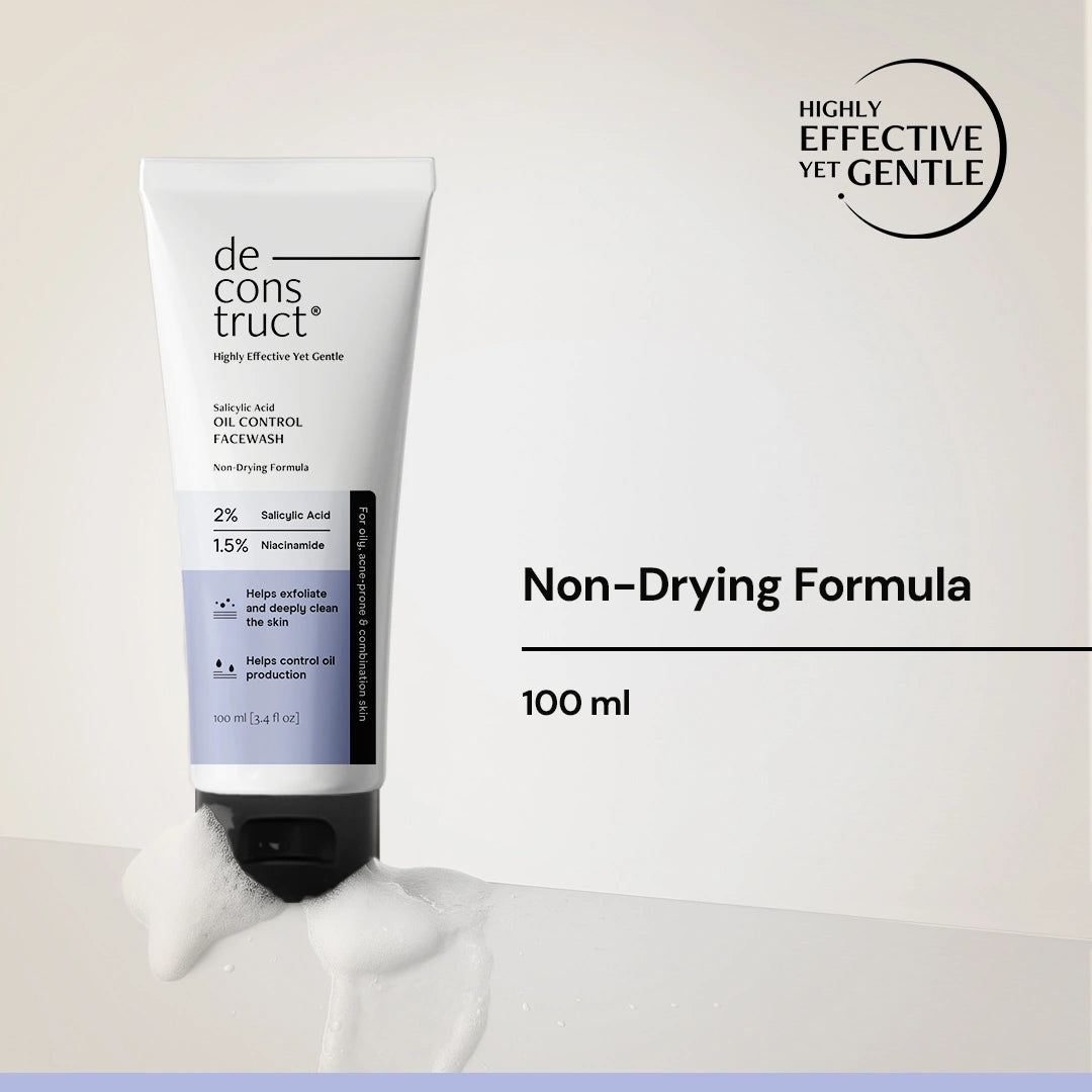 Salicylic Acid Oil Control Face Wash | 2% Salicylic acid + 1.5% Niacinamide | Non-drying & Cooling
