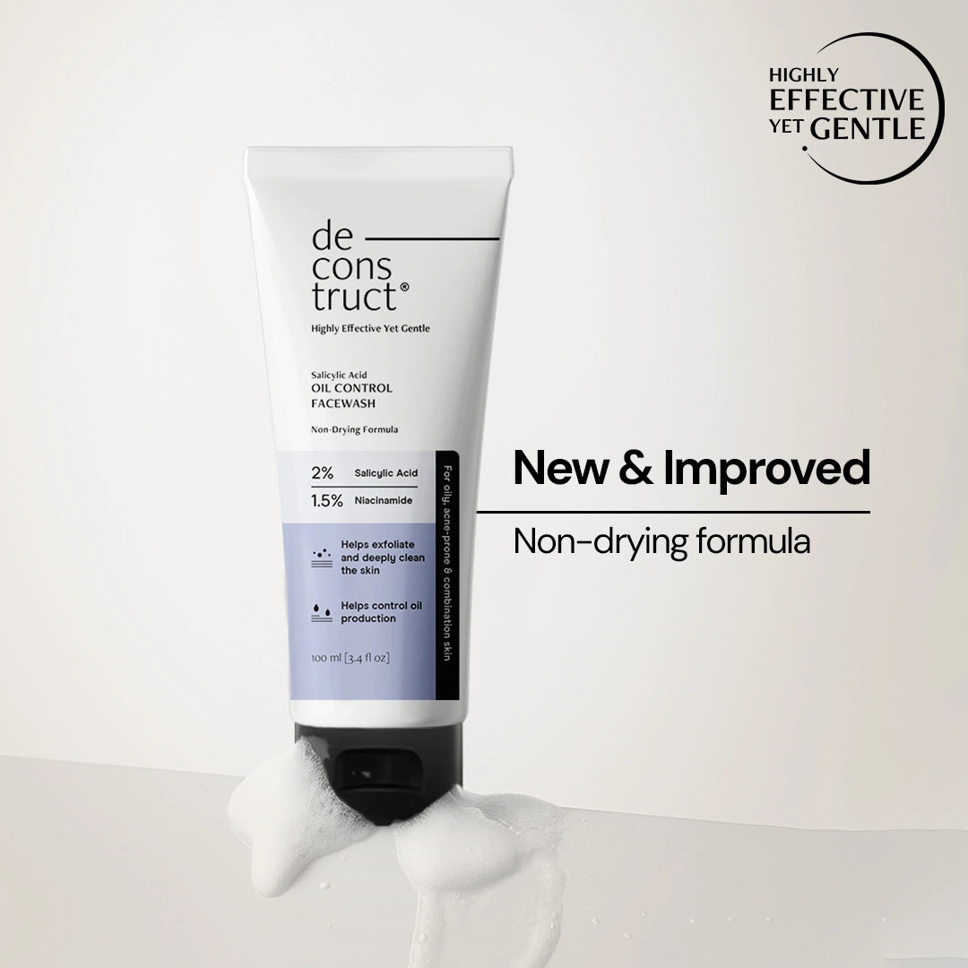 Salicylic Acid Oil Control Face Wash | 2% Salicylic acid + 1.5% Niacinamide | Non-drying & Cooling