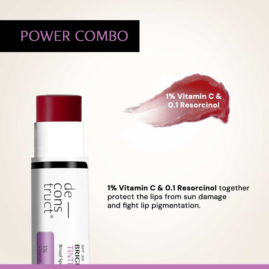 Brightening Tinted Lip Balm with 1% Vitamin C & 0.1 Resorcinol SPF 30 (Pack of 2)