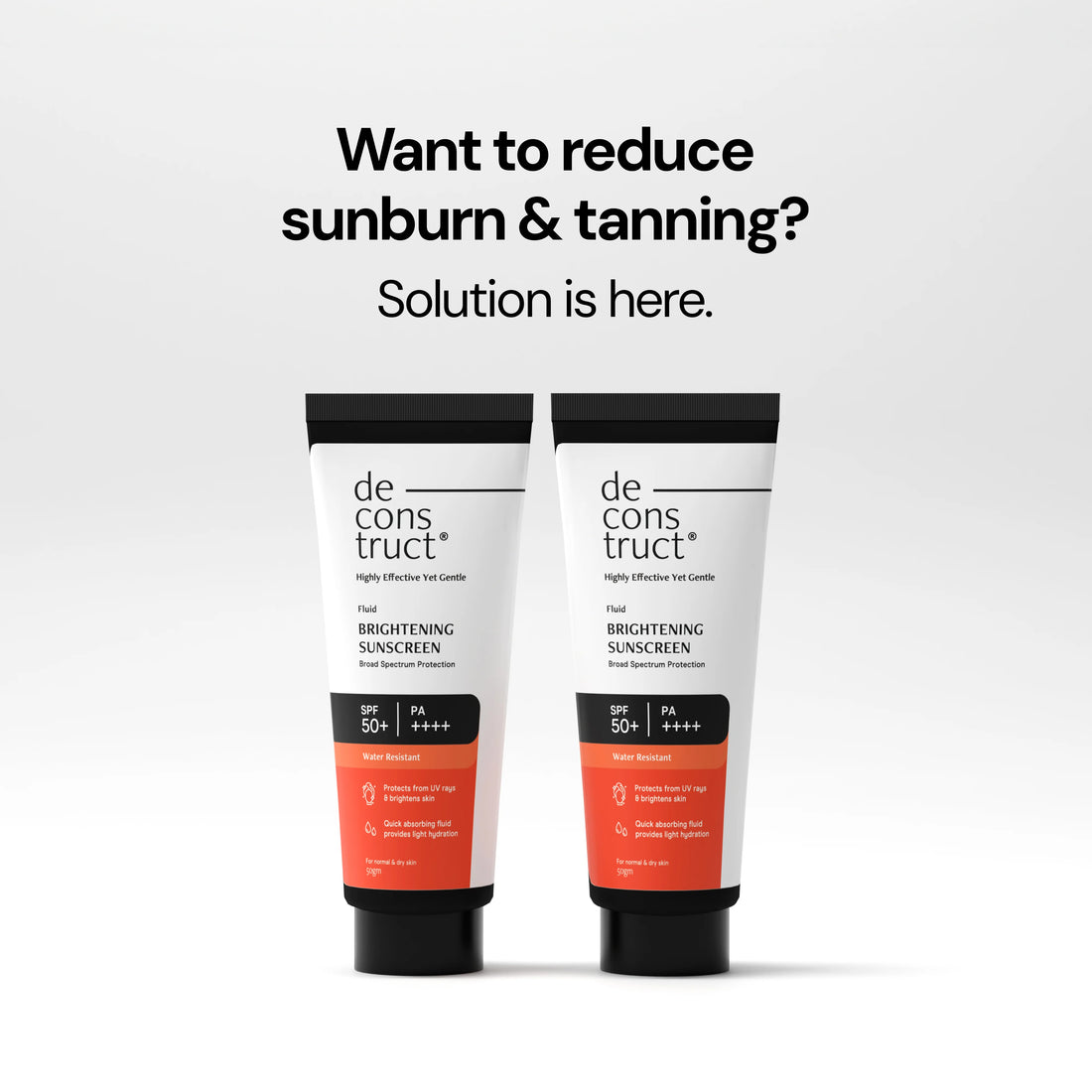 Fluid Brightening Sunscreen Combo with spf 50+ - Prevents Tanning & Provides a Brightening effect