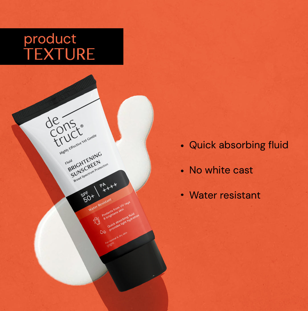 Fluid Brightening Sunscreen for Dry Skin - SPF 50+ | 8 hours long lasting Sunscreen