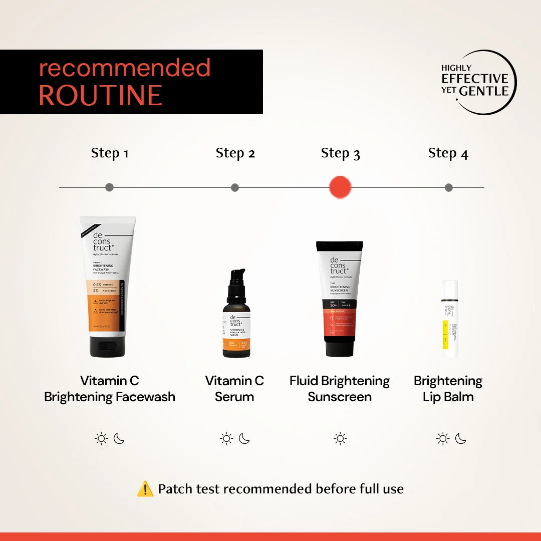 Fluid Brightening Sunscreen SPF 50+ PA++++ | Lightweight, Water-Resistant, No White Cast | For All Skin Types | In- Vivo Tested