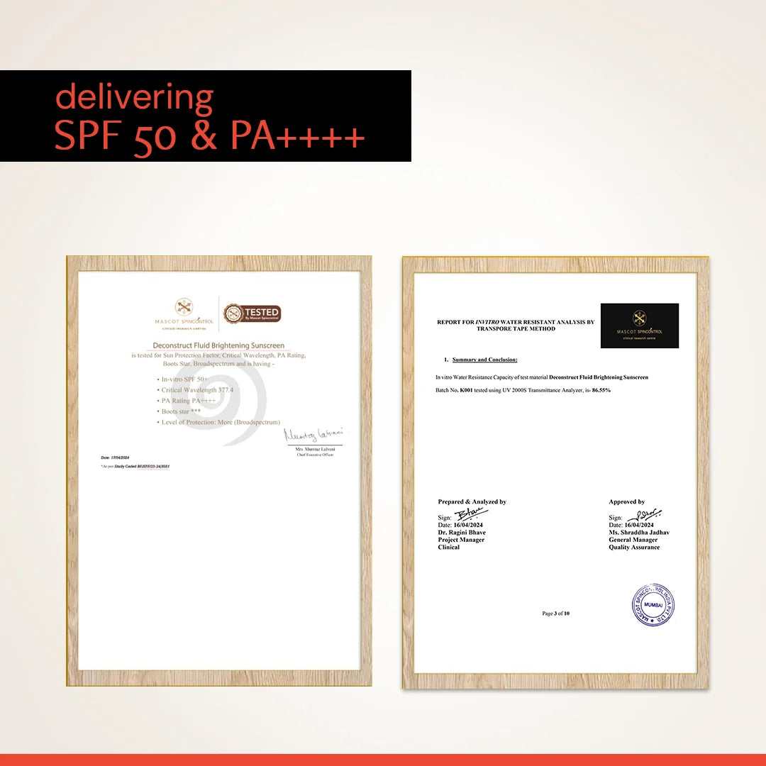 Fluid Brightening Sunscreen SPF 50+ PA++++ | Lightweight, Water-Resistant, No White Cast | For All Skin Types | 50g