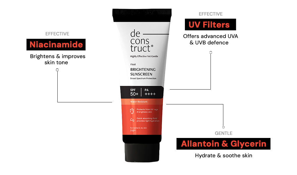 Brightening sunscreen