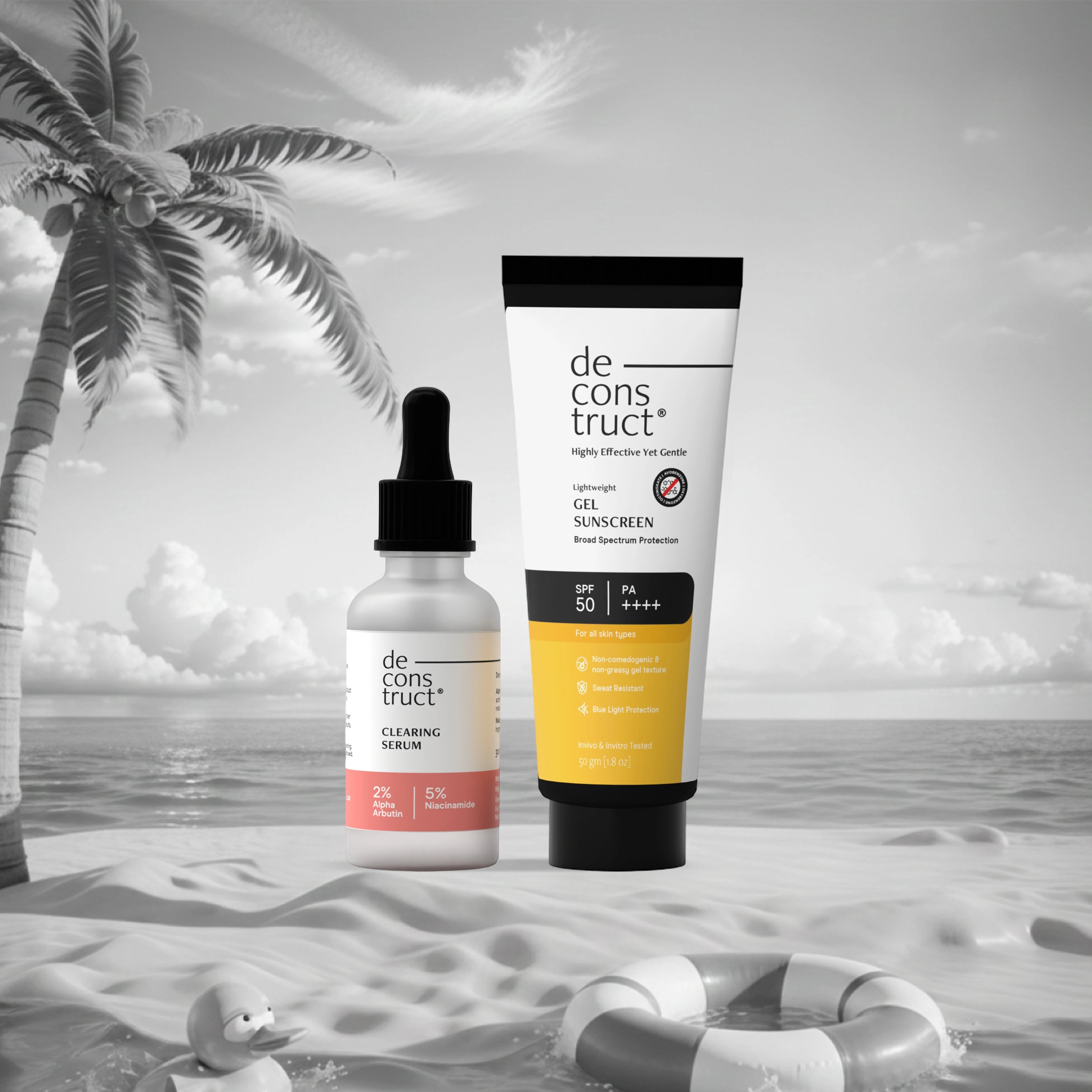 Buy Clearing Serum And Gel Sunscreen Combo Online at Deconstruct