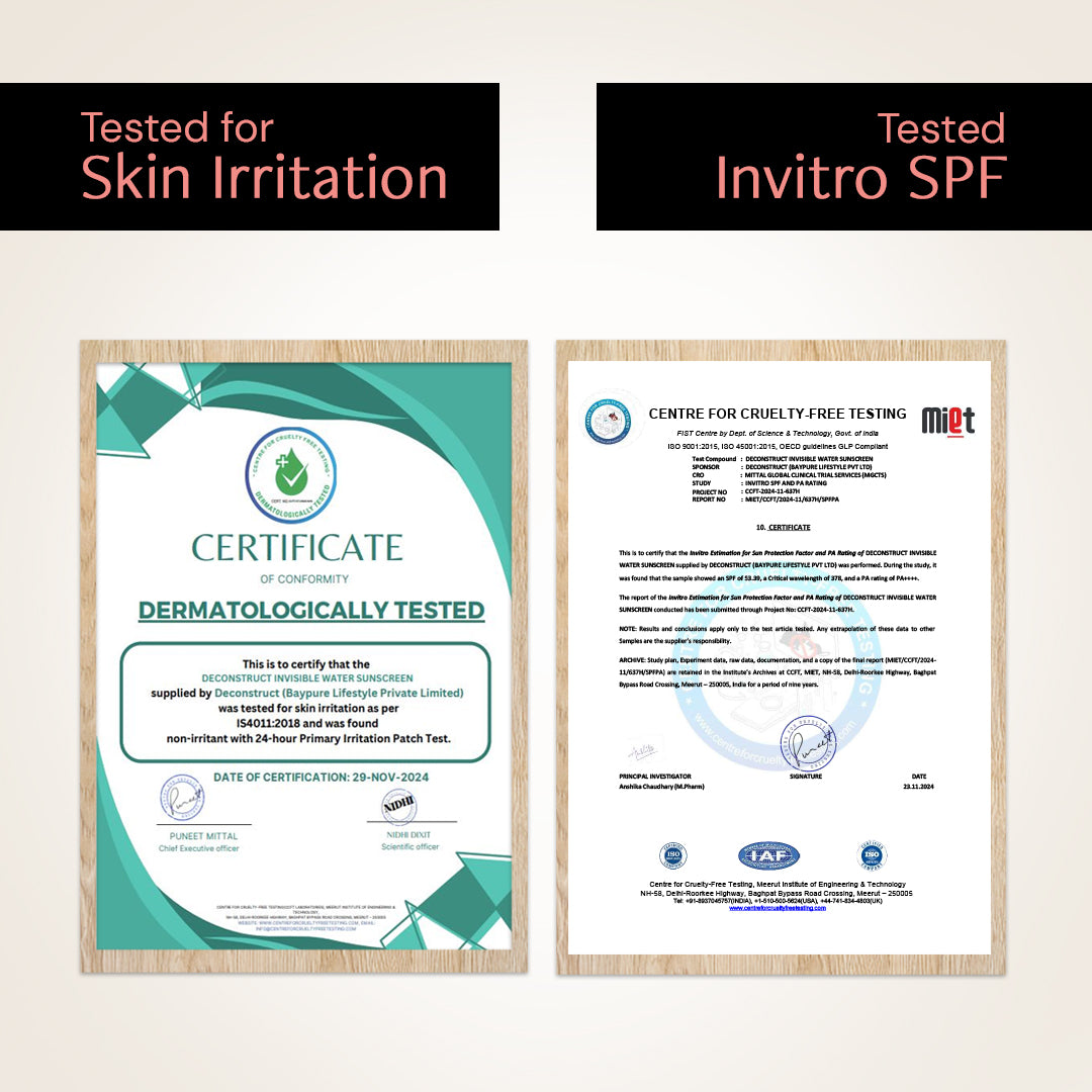 Invisible Water Sunscreen SPF 50 PA+++ | Instant Cooling & Freshness | Upto 80 Min Water-Resistant