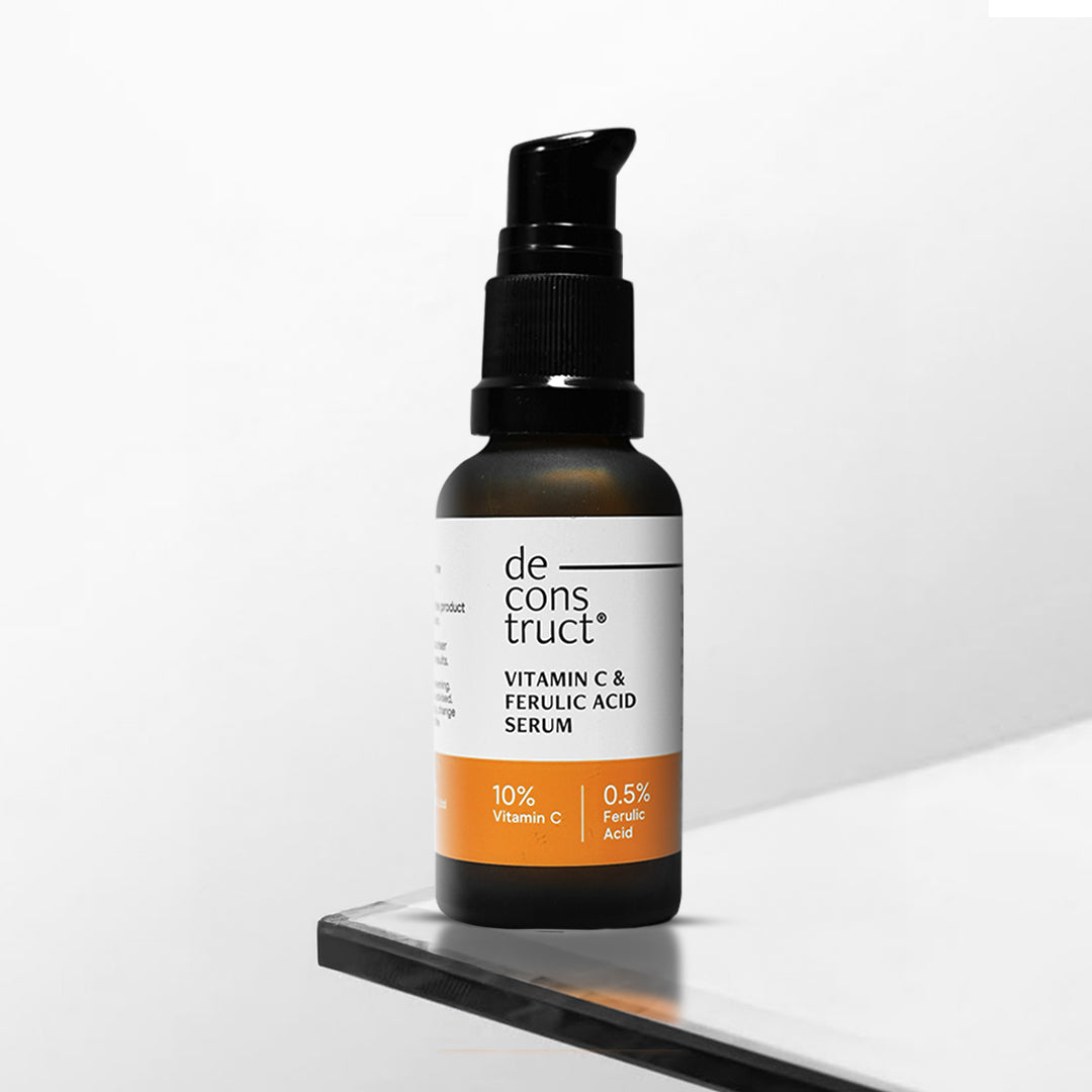Vitamin C serum by Deconstruct in bottle packaging for daily brightening skincare