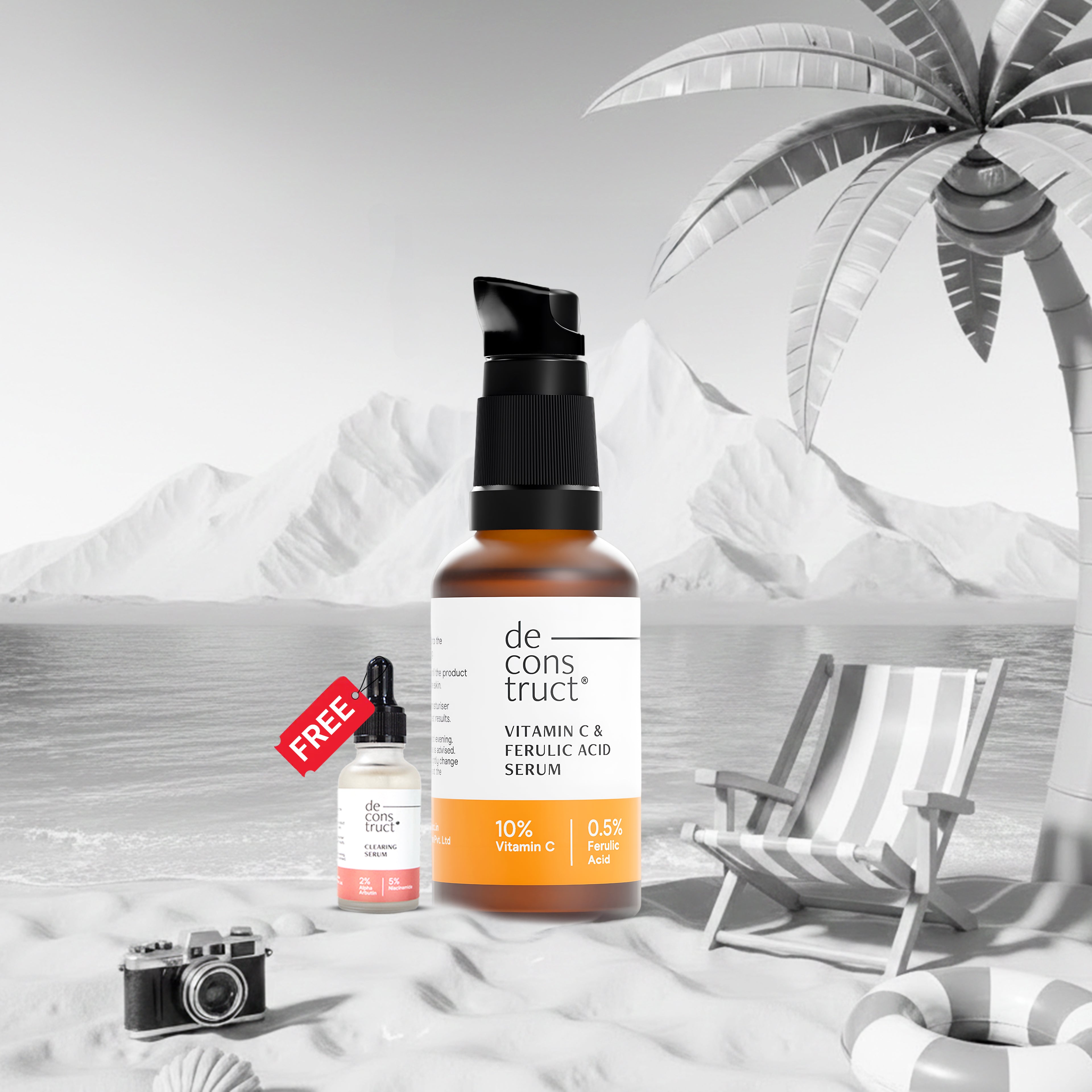 10% Vitamin C Serum for Glowing Skin | Clinically Tested, Non-Irritating| Brightens & Evens Tone | For Oily Skin