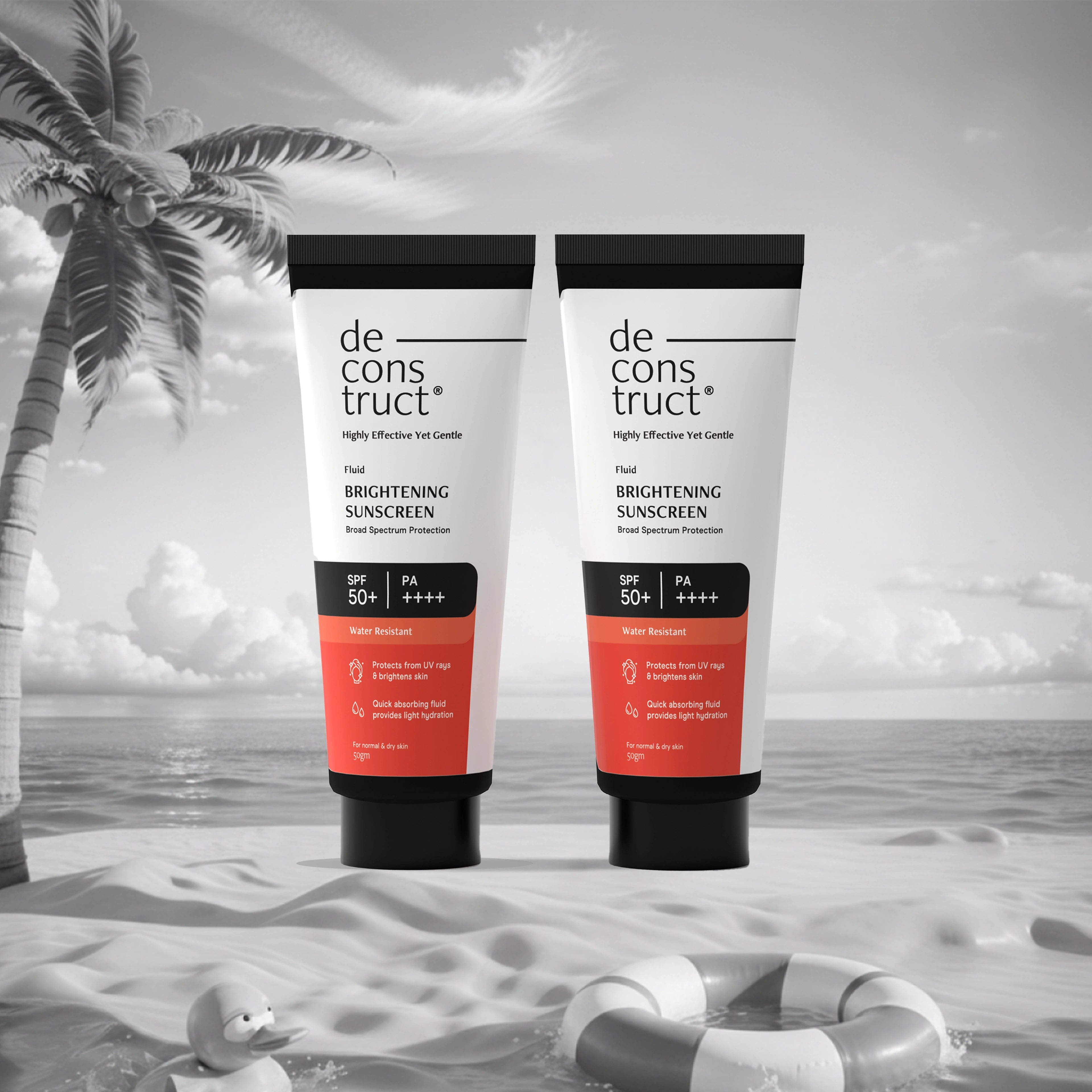 Fluid Brightening Sunscreen Combo with spf 50+ - Prevents Tanning & Provides a Brightening effect