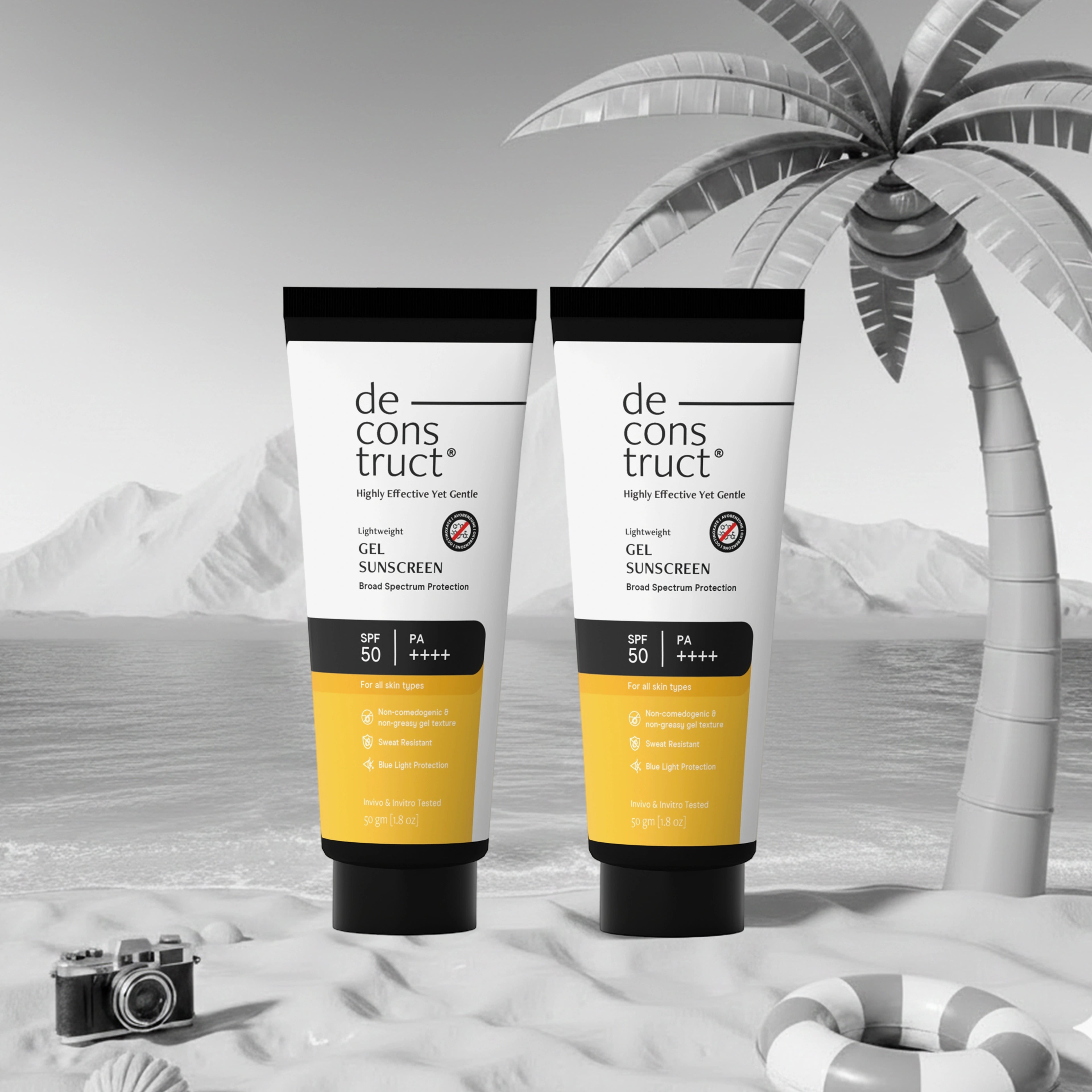 Gel Sunscreen SPF 50 PA++++ for Oily Skin(Pack of 2) | 100% Photostable | 4 New Gen UV Filters | Lightweight & Non-Greasy