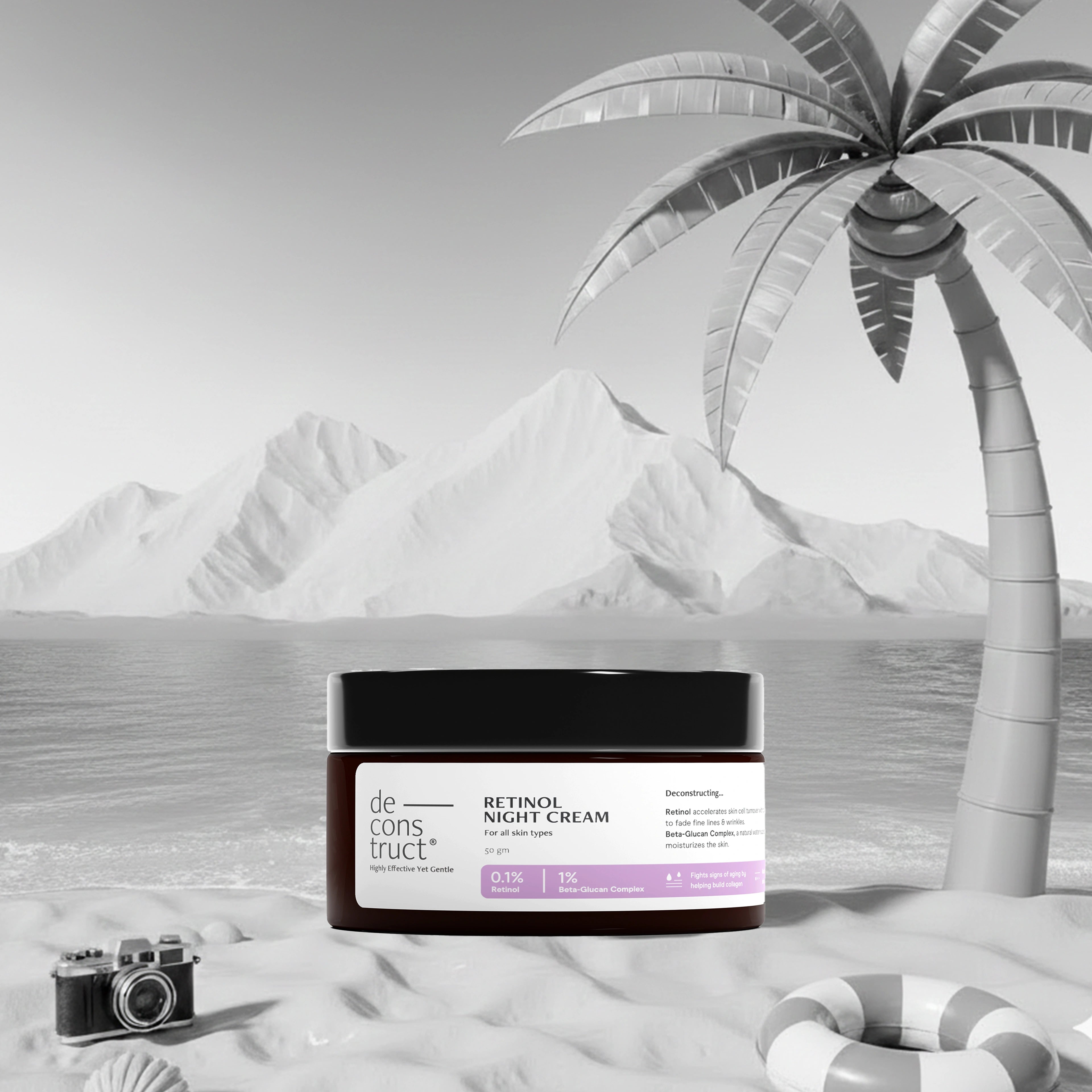 Retinol night cream - 0.1% Retinol + 1% Beta-Glucan Complex