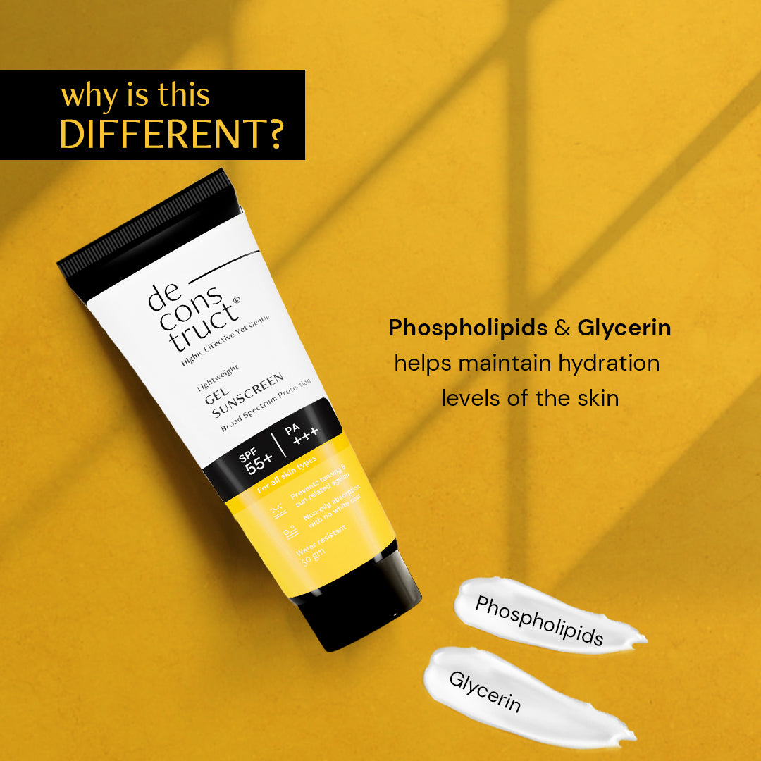 Gel Sunscreen for Oily Skin - SPF 55+ and PA+++ | Water Resistant Sunscreen (50 Gms)