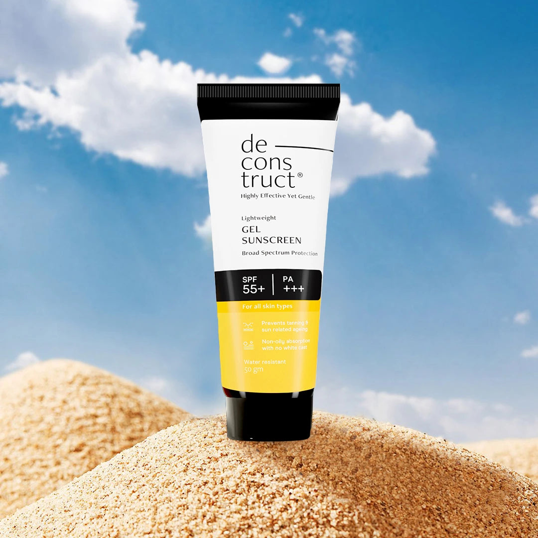 Gel Sunscreen for Oily Skin - SPF 55+ and PA+++ | Water Resistant Sunscreen