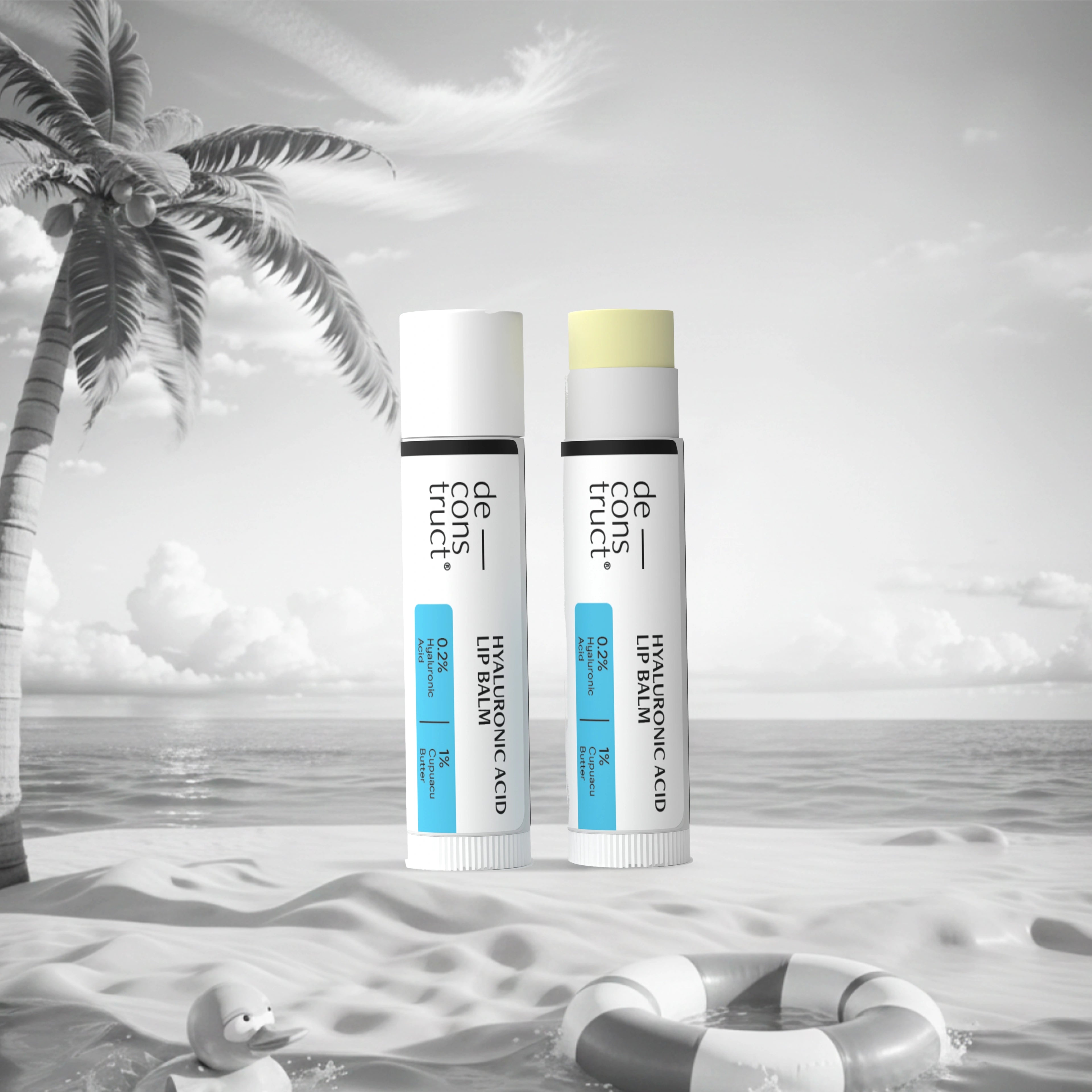 Hyaluronic Acid Lip Balm- 0.2% Hyaluronic Acid + 1% Cupuacu Butter | Overnight Lip Balm (Pack of 2)