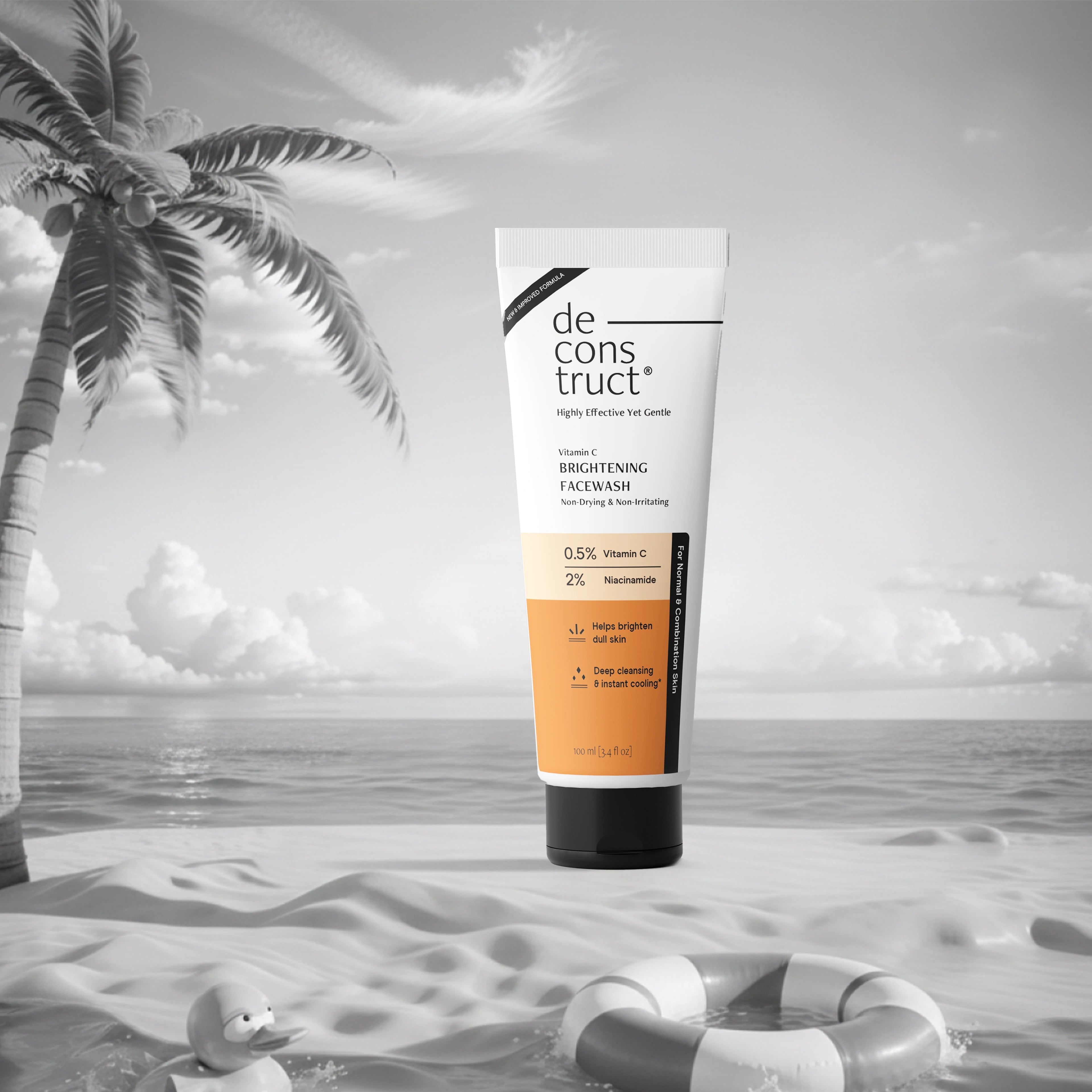 Vitamin C Brightening Face Wash – 0.5% Vitamin C + 2% Niacinamide | Brightens Dull Skin & Reduce dark spots | Non-Drying & Non - Irritating Formula