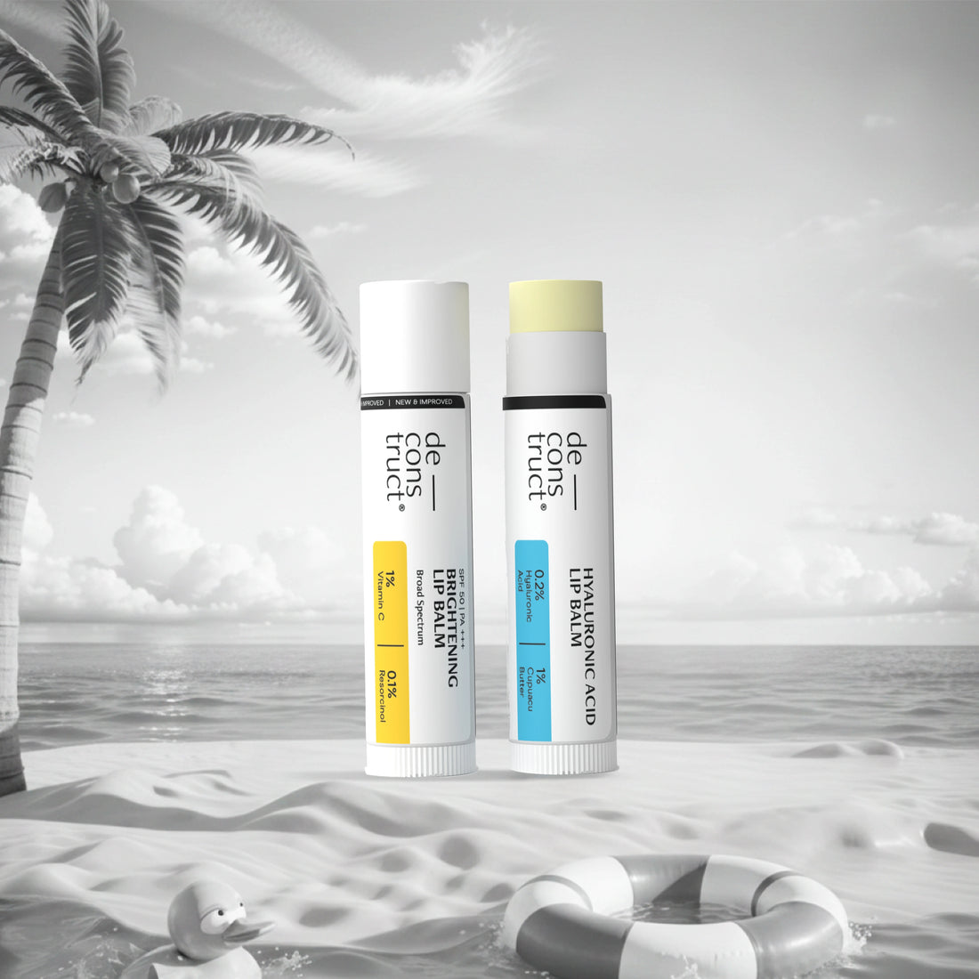 Day & Night Lip Care Duo | Brightening Lip Balm + Hyaluronic Acid Lip Balm