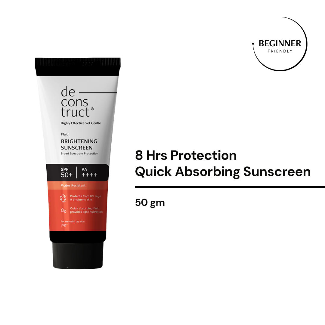 Fluid Brightening Sunscreen Combo with spf 50+ - Prevents Tanning & Provides a Brightening effect