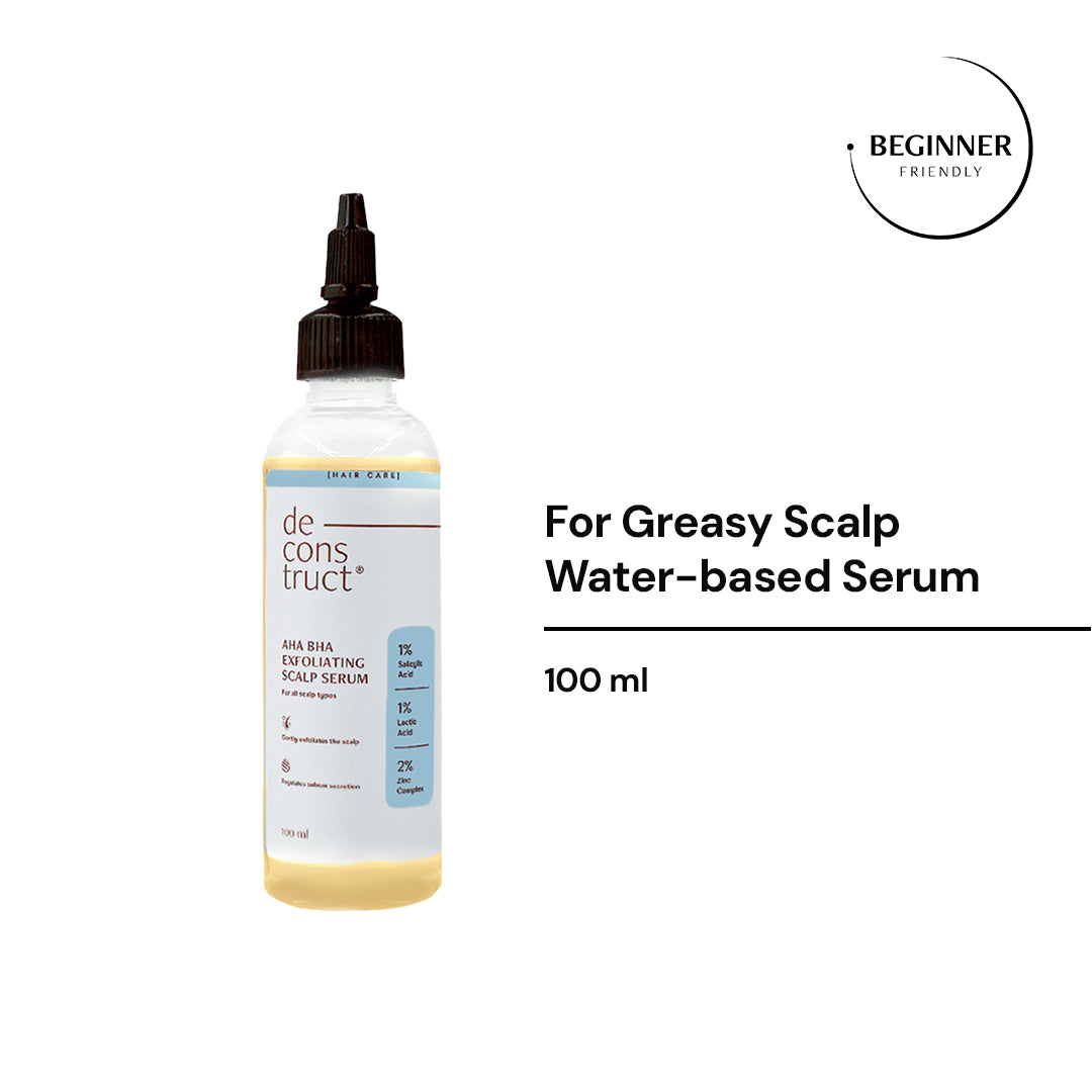 AHA BHA Exfoliating Scalp Serum - 1% Salicylic acid + 1% Lactic acid + 2% Zinc complex