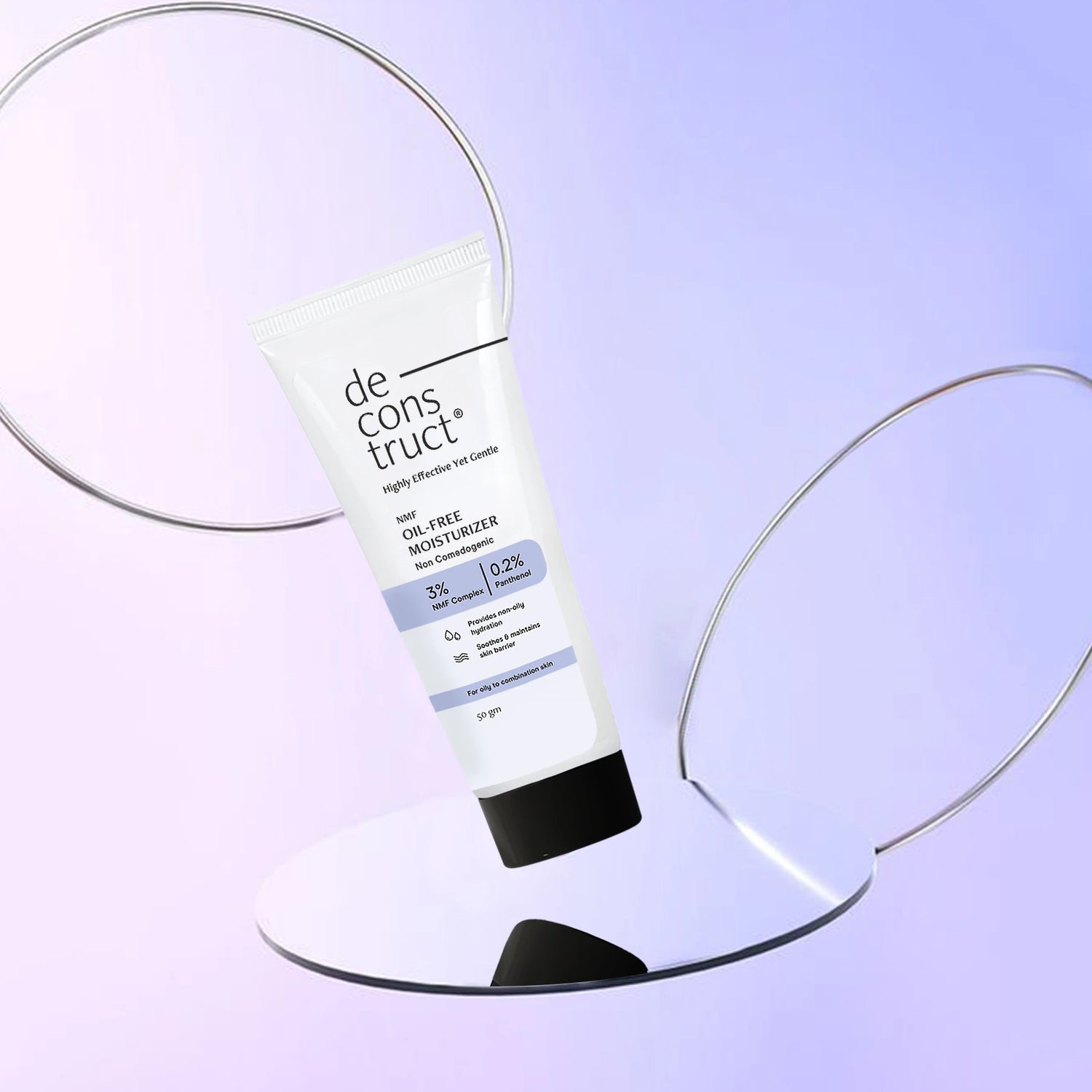 Oil-Free Moisturizer for Oily Skin - 3% NMF Complex + 0.2% Panthenol | Non Sticky, Fast absorbing | 72 Hr Hydration