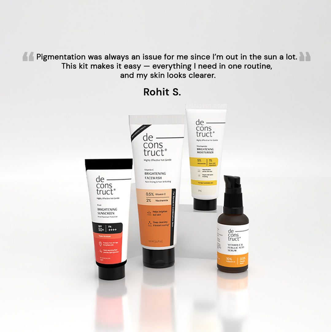 Anti-Pigmentation Routine Kit for Men | Fades Pigmentation Marks | Dermat Recommended
