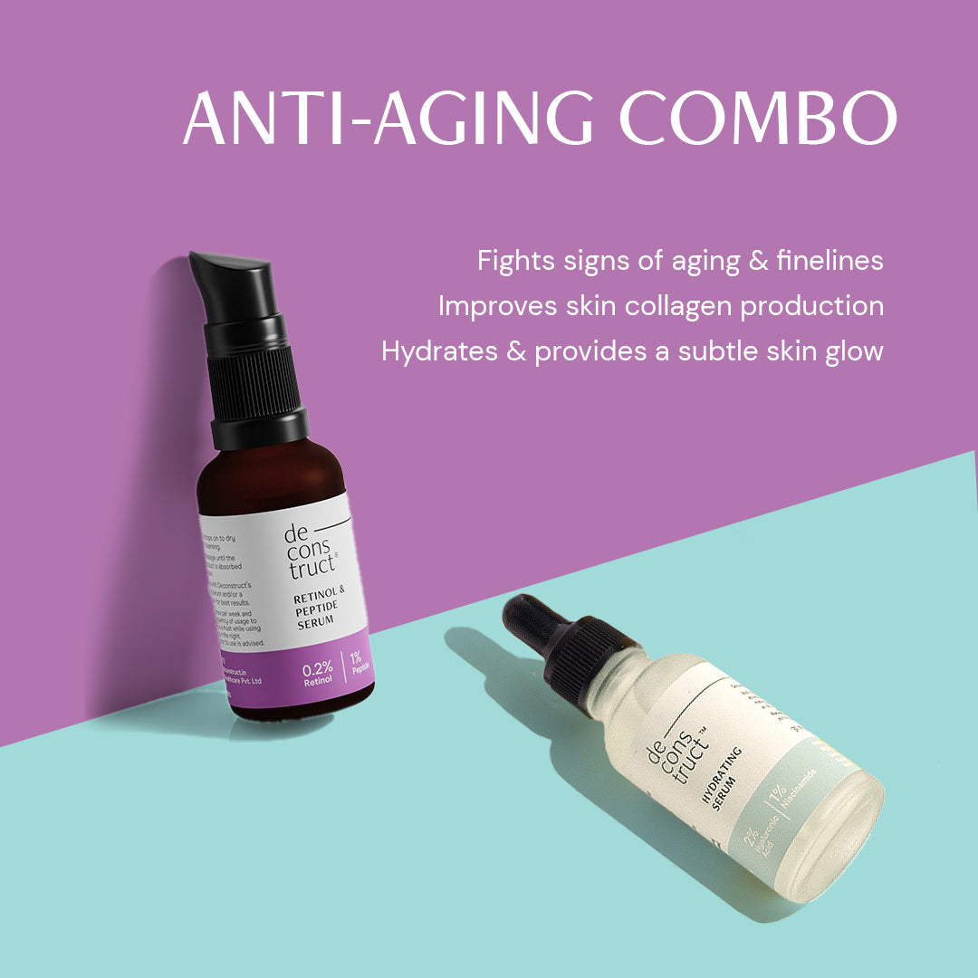 Anti-Aging Duo - Retinol &amp; Peptide Serum + Hydrating Serum