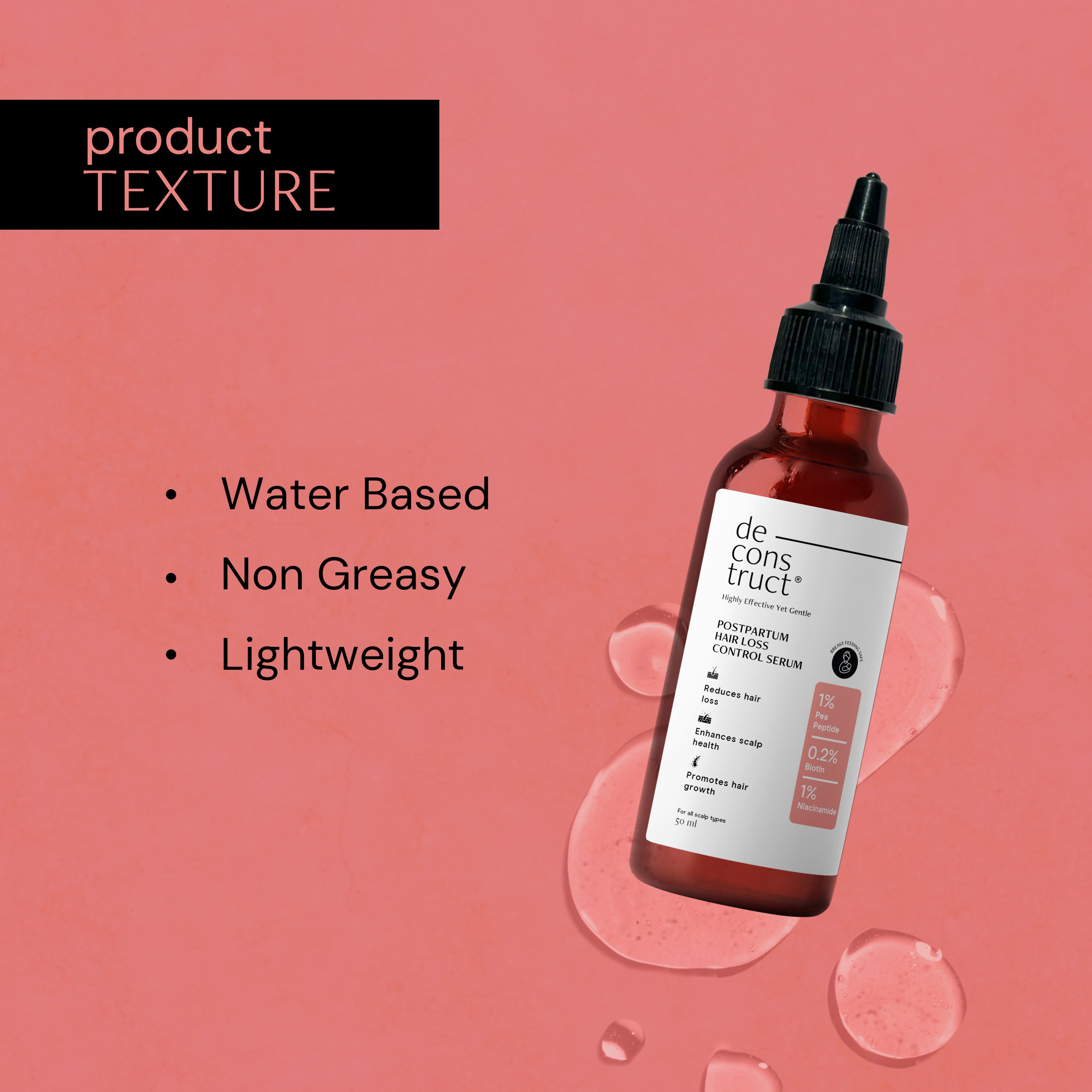 Postpartum Hair Loss Control Serum with Pea Peptide & Biotin