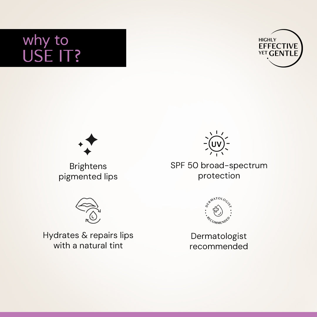 Brightening Tinted Lip Balm with 1% Vitamin C & 0.1 Resorcinol SPF 50, PA++