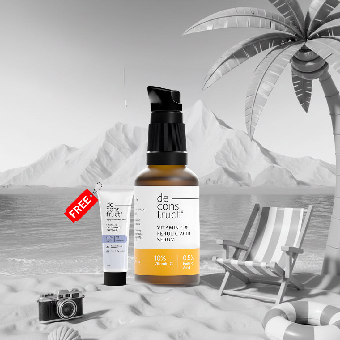 10% Vitamin C Serum for Glowing Skin | Clinically Tested, Non-Irritating| Brightens & Evens Tone | For Oily Skin