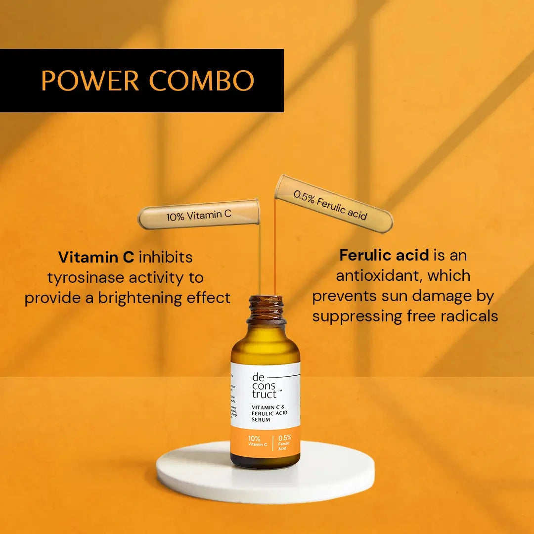 Vitamin C Serum Combo For Face - 10% Vitamin C + 0.5 % Ferulic Acid