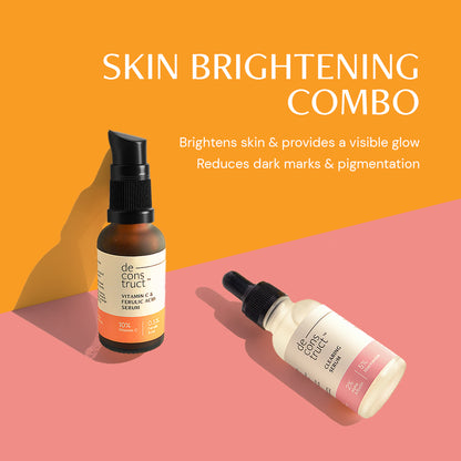 Skin Brightening Duo - Vitamin C &amp; Ferulic Acid Serum + Clearing Serum