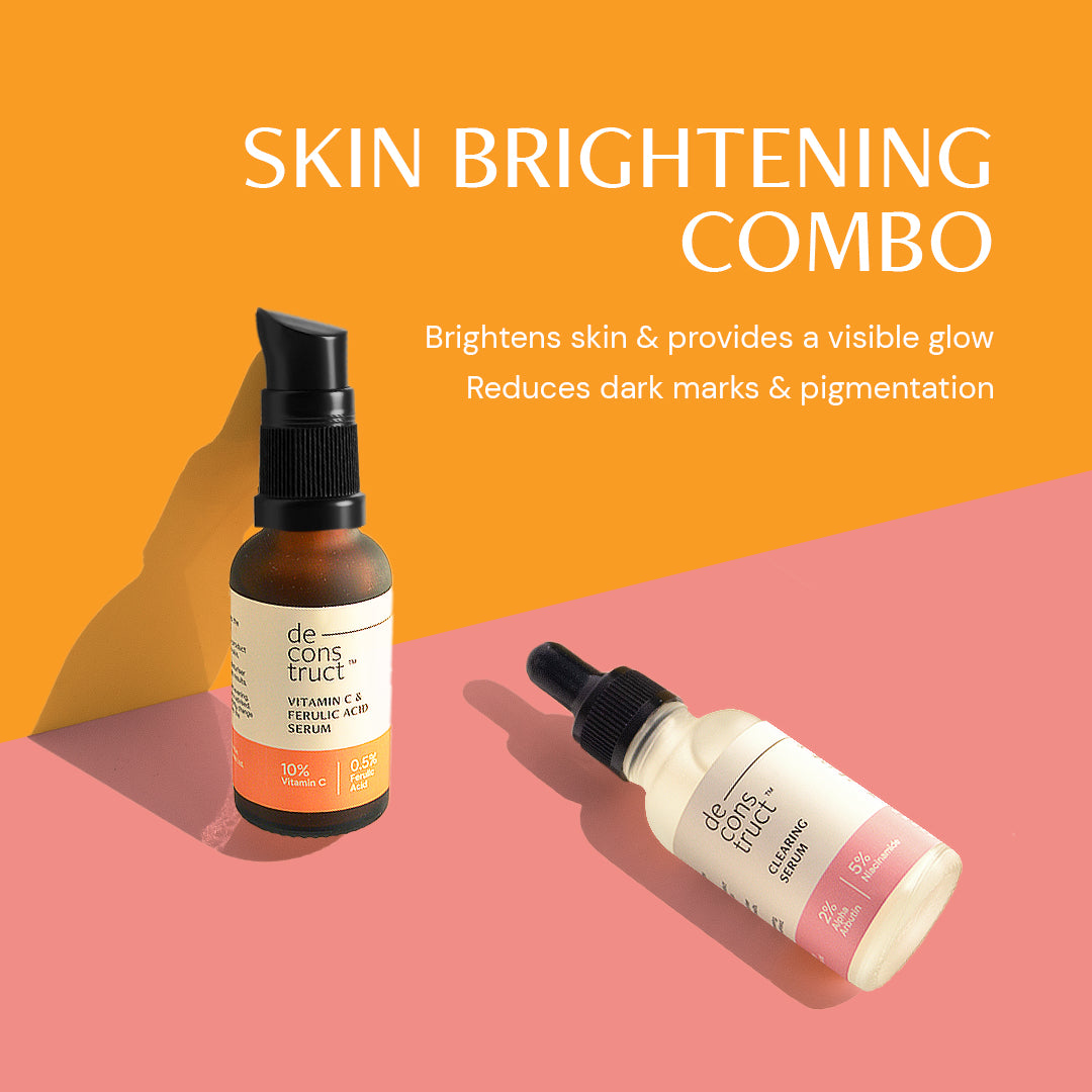 Skin Brightening Duo - Vitamin C & Ferulic Acid Serum + Clearing Serum