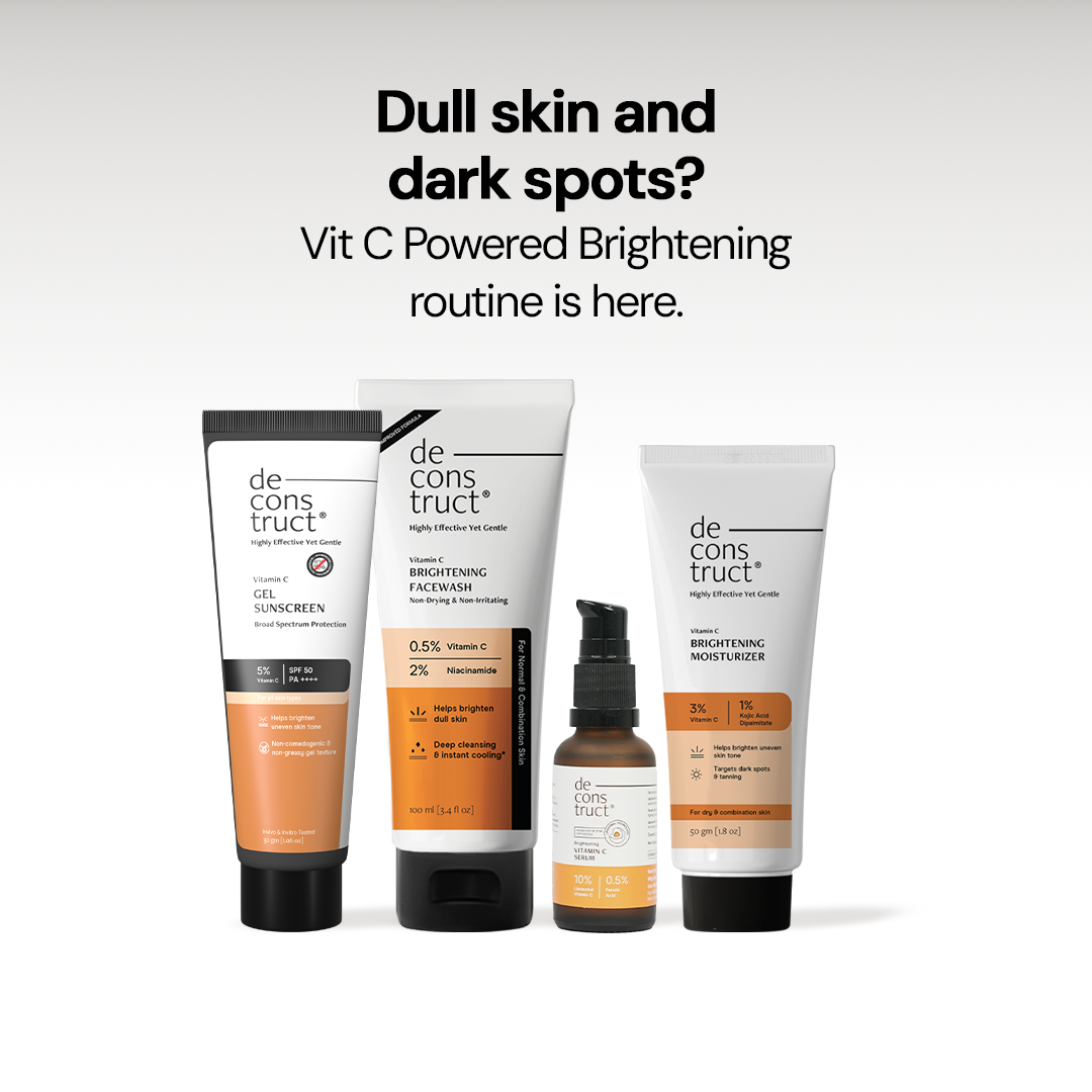 Vitamin C powered Brightening skincare routine Kit for Men & Women