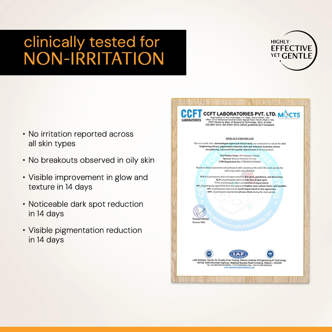 Certificate of clinically tested