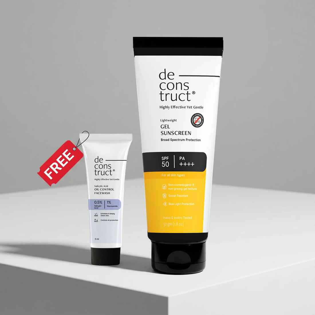 Gel Sunscreen for Oily Skin - SPF 50 PA++++(50 gm) | In-Vivo Tested