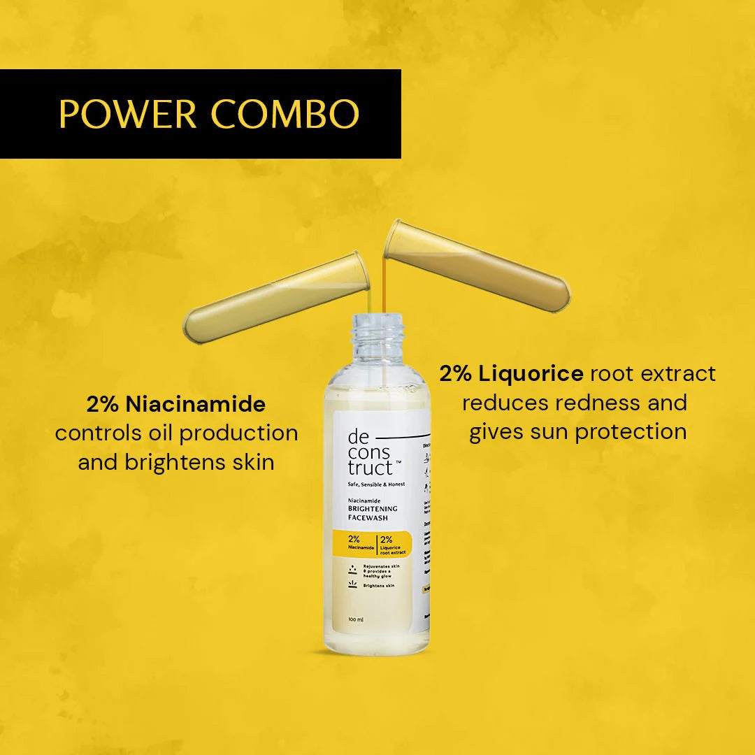 Niacinamide Brightening Face Wash - 2% Niacinamide + 2% Liquorice root extract
