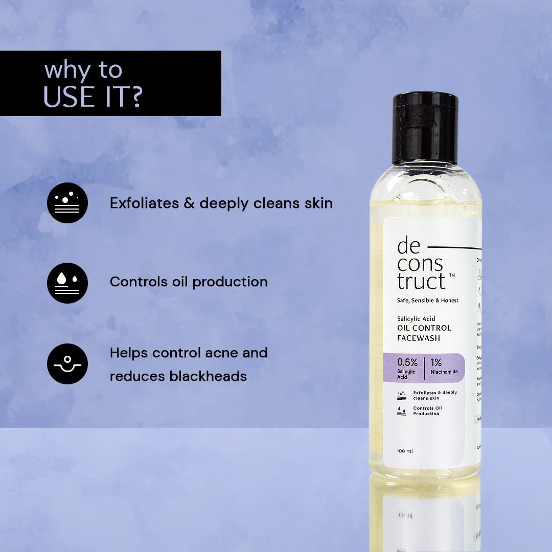 Salicylic Acid Oil Control Face Wash - 0.5% Salicylic acid + 1% Niacinamide