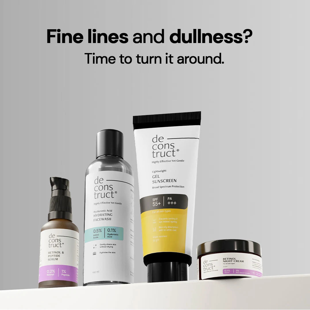 Anti Aging Skin Care PM Routine Kit | Visibly Reduces Aging Signs | Smoother, Younger Skin | Dermat Approved Routine For Men & Women