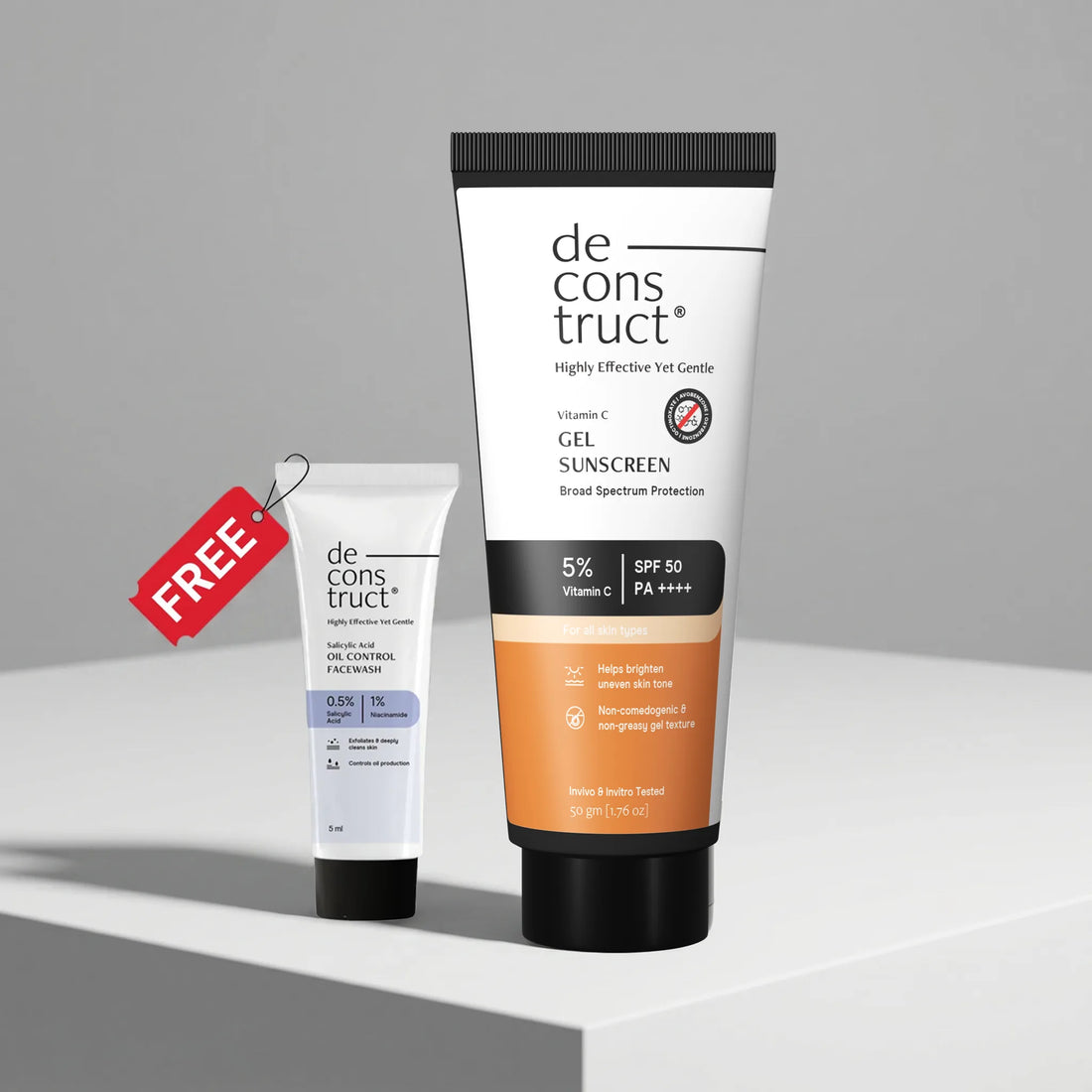 5% Vitamin C Gel Sunscreen for Oily Skin - SPF 50 PA++++ | In-Vivo Tested