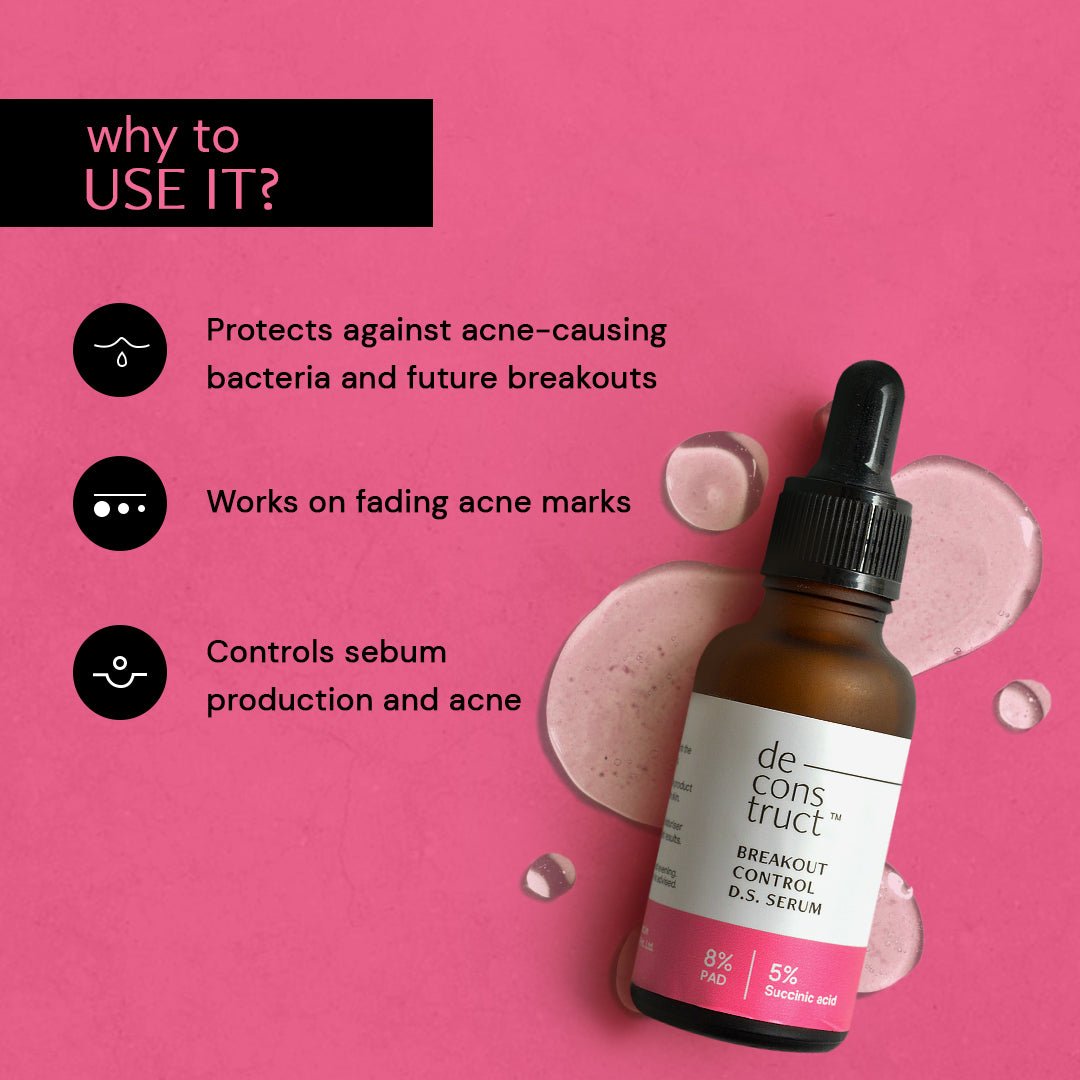 Breakout Control D.S. Serum - 5% Succinic Acid + 8% PAD (Potassium Azeloyl Diglycinate) - thedeconstruct