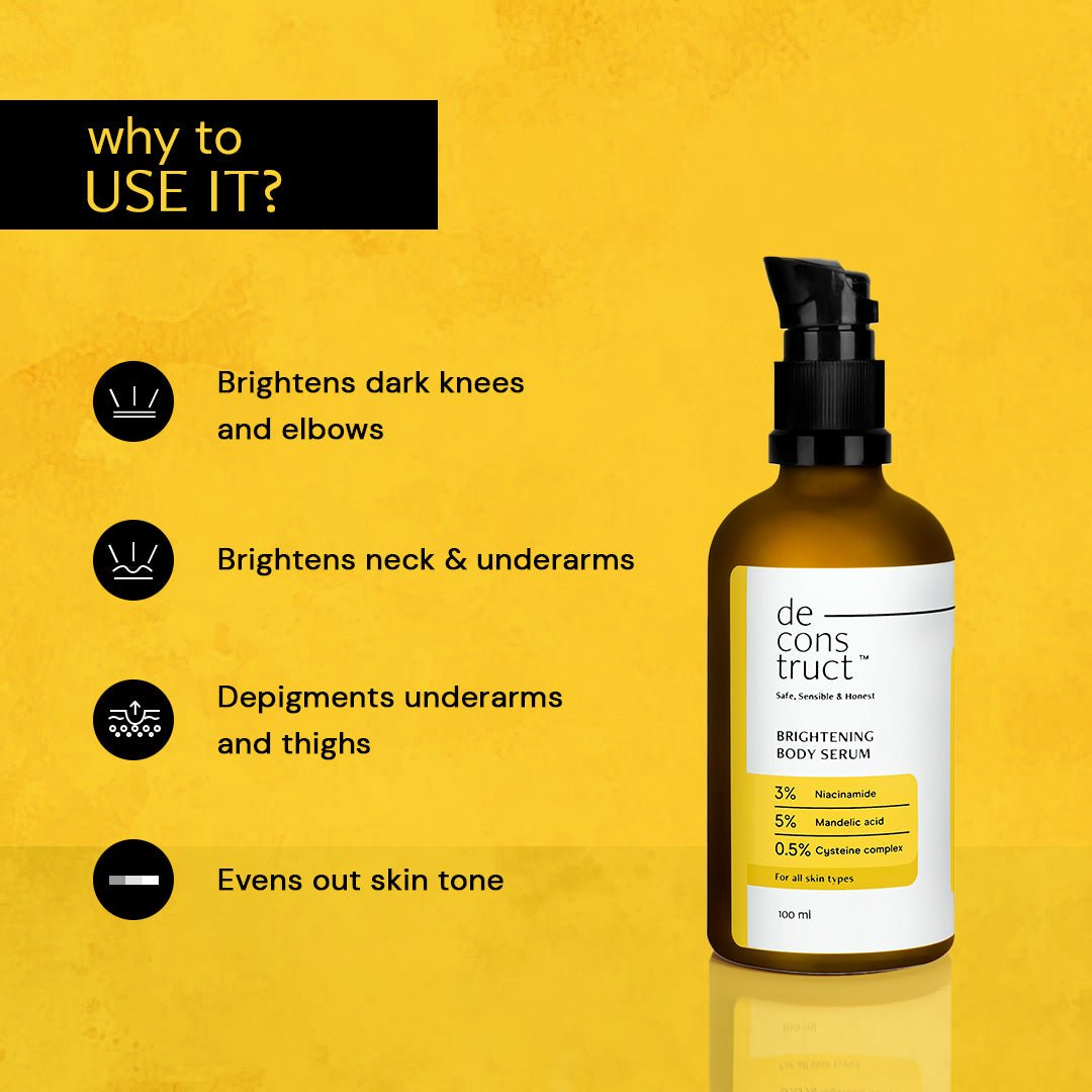Brightening Body Serum - 3% Niacinamide + 5% Mandelic Acid + 0.5% Cysteine Complex - thedeconstruct