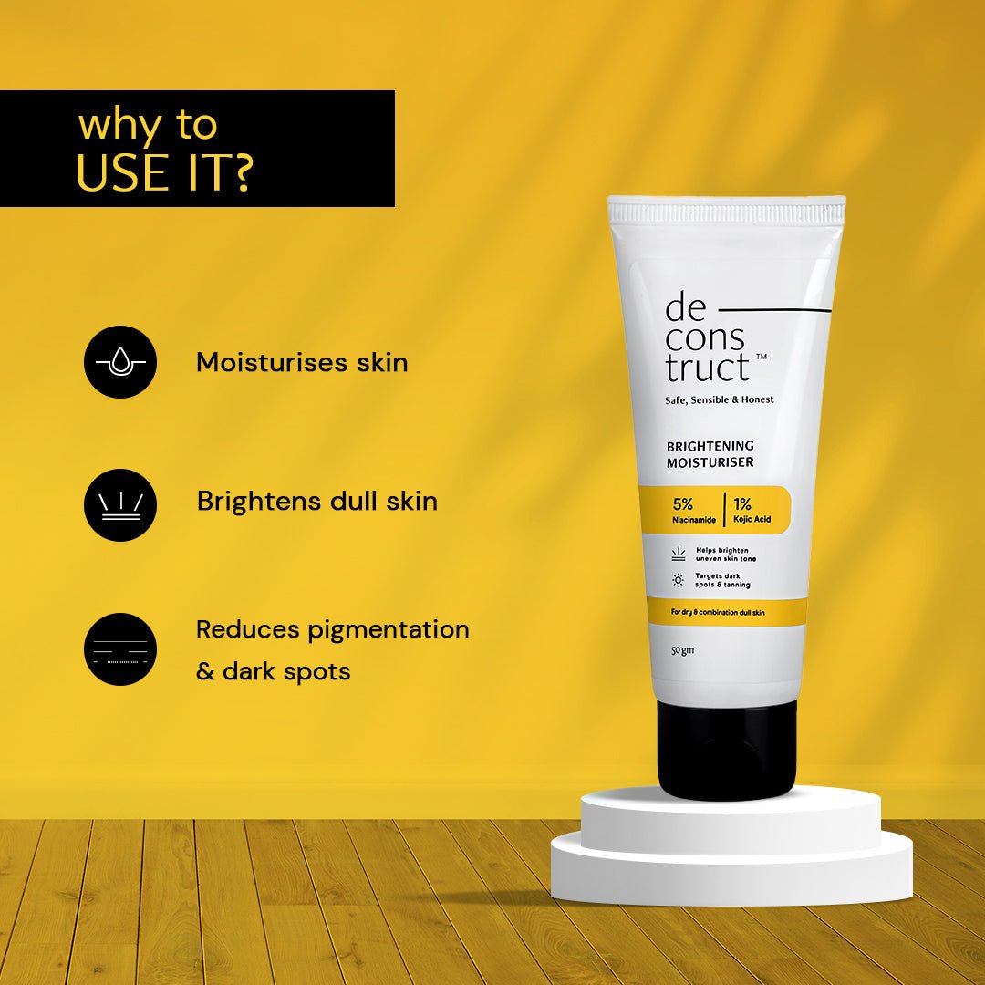 Brightening Moisturizer- 5% Niacinamide + 1% Kojic Acid - thedeconstruct